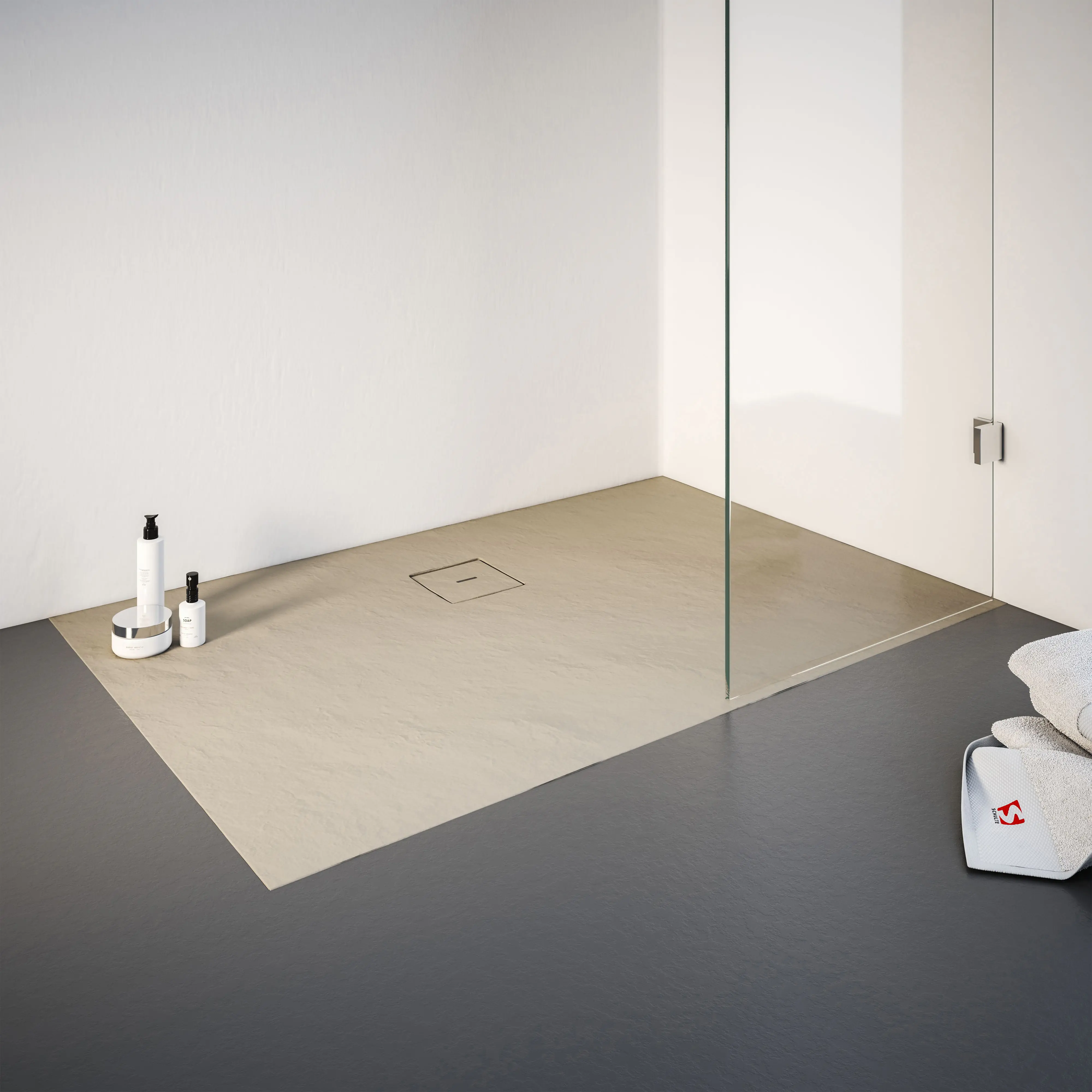 Schulte Duschwanne Steinstruktur 80 x 140 cm sand