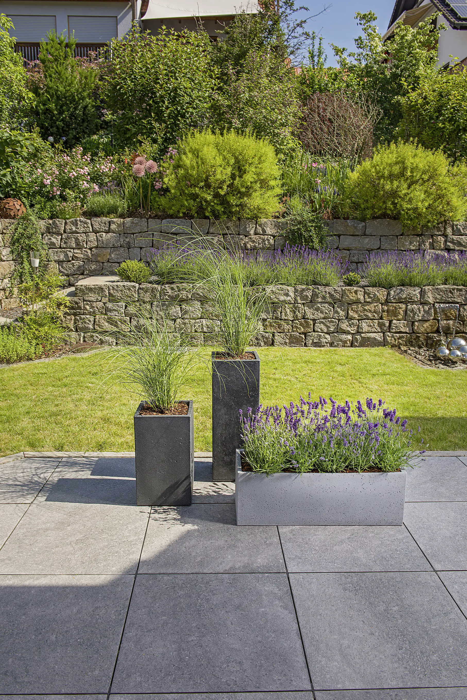 Scheurich Pflanzgefäß C-Cube High Serie 240 schwarz granit 70 cm
