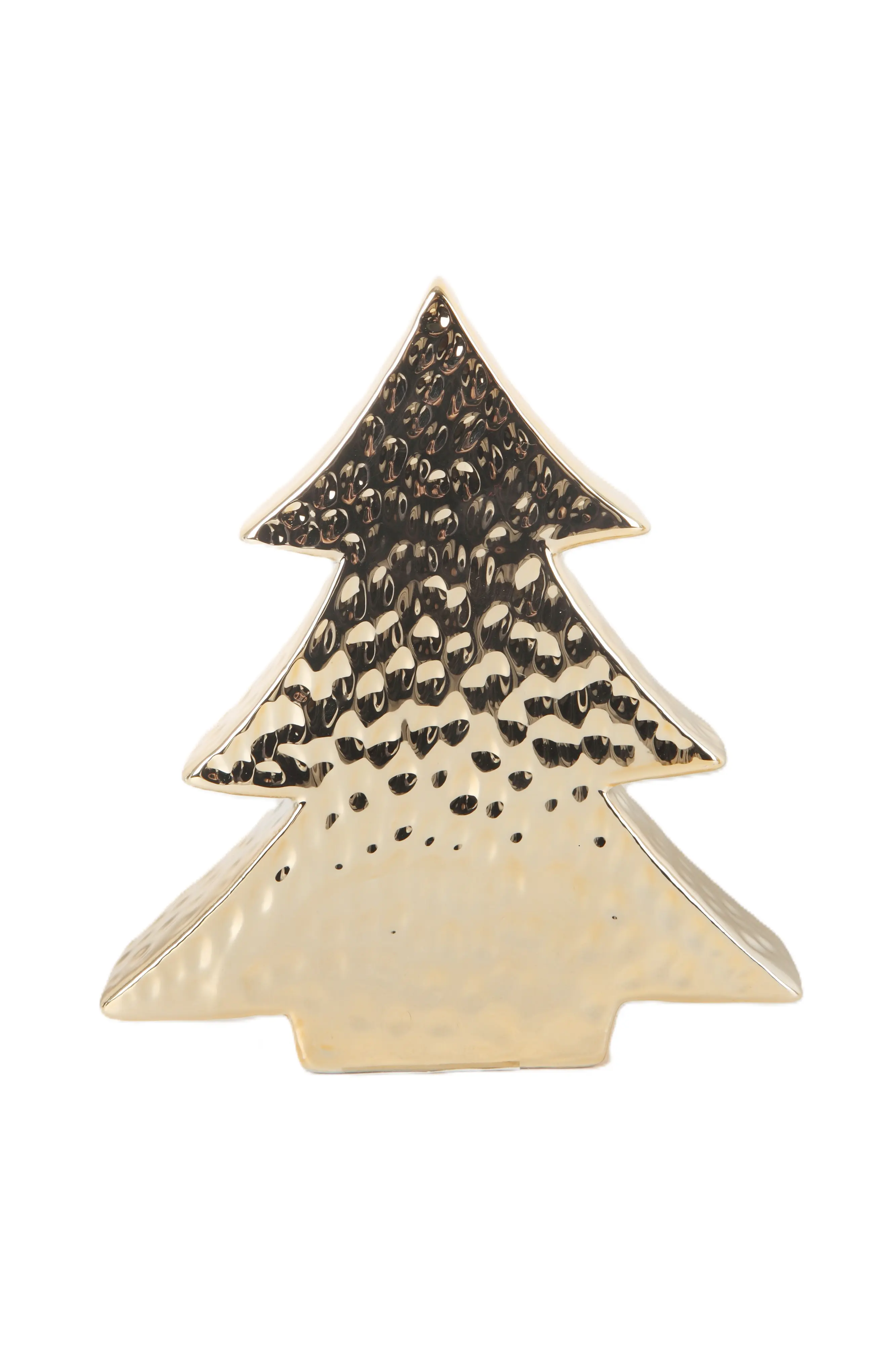 TrendLine Deko Tannenbaum Keramik 16 x 4 x 18 cm gold