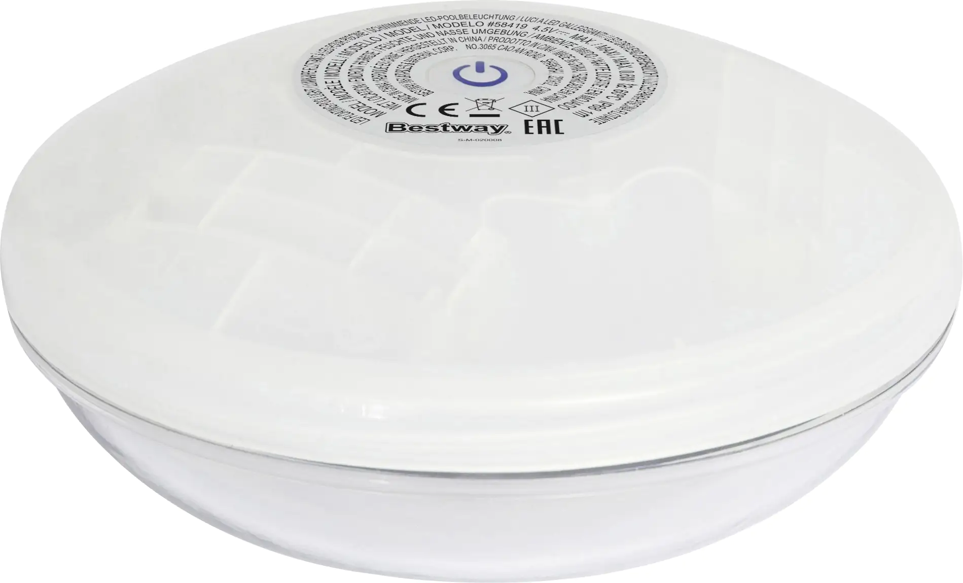 Bestway Flowclear Schwimmende batteriebetriebene LED-Poolleuchte Ø14 cm