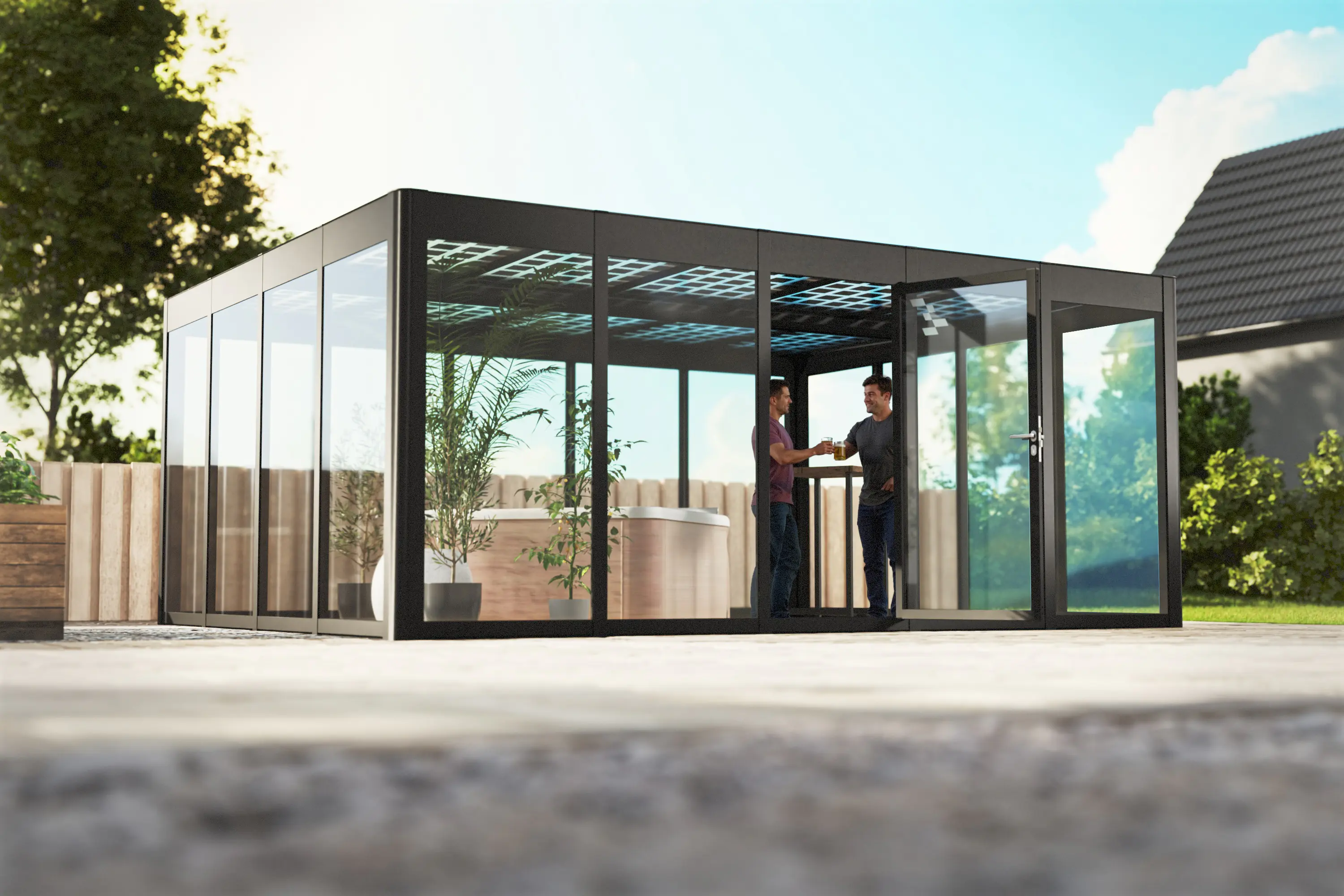 SunElements SunGarden Gartenhaus Energy 5.4 548 x 443 cm anthrazit-metallic