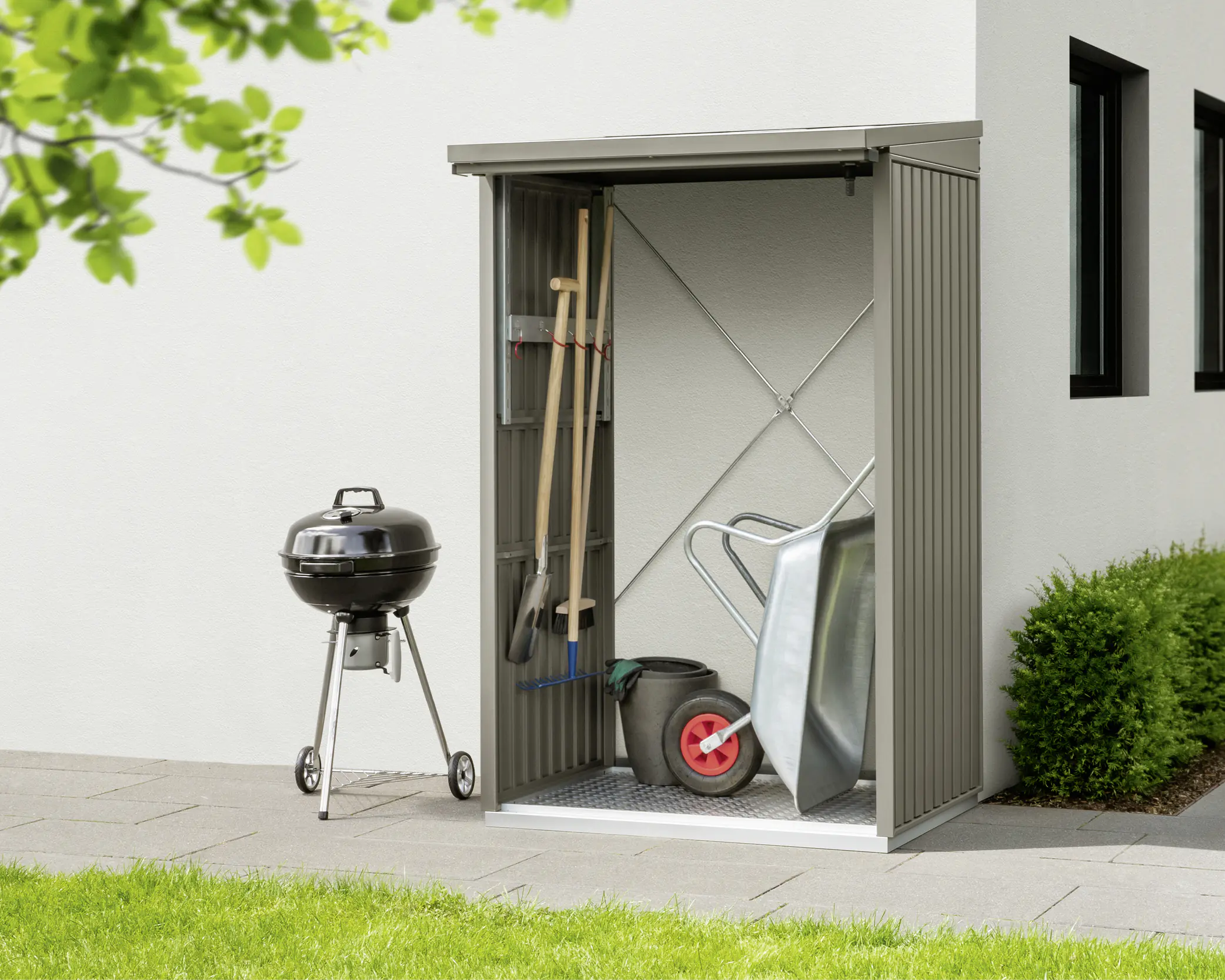 Ecostar Kaminholzregal Trend-V Typ 2, purpurrot, mit Verstrebung