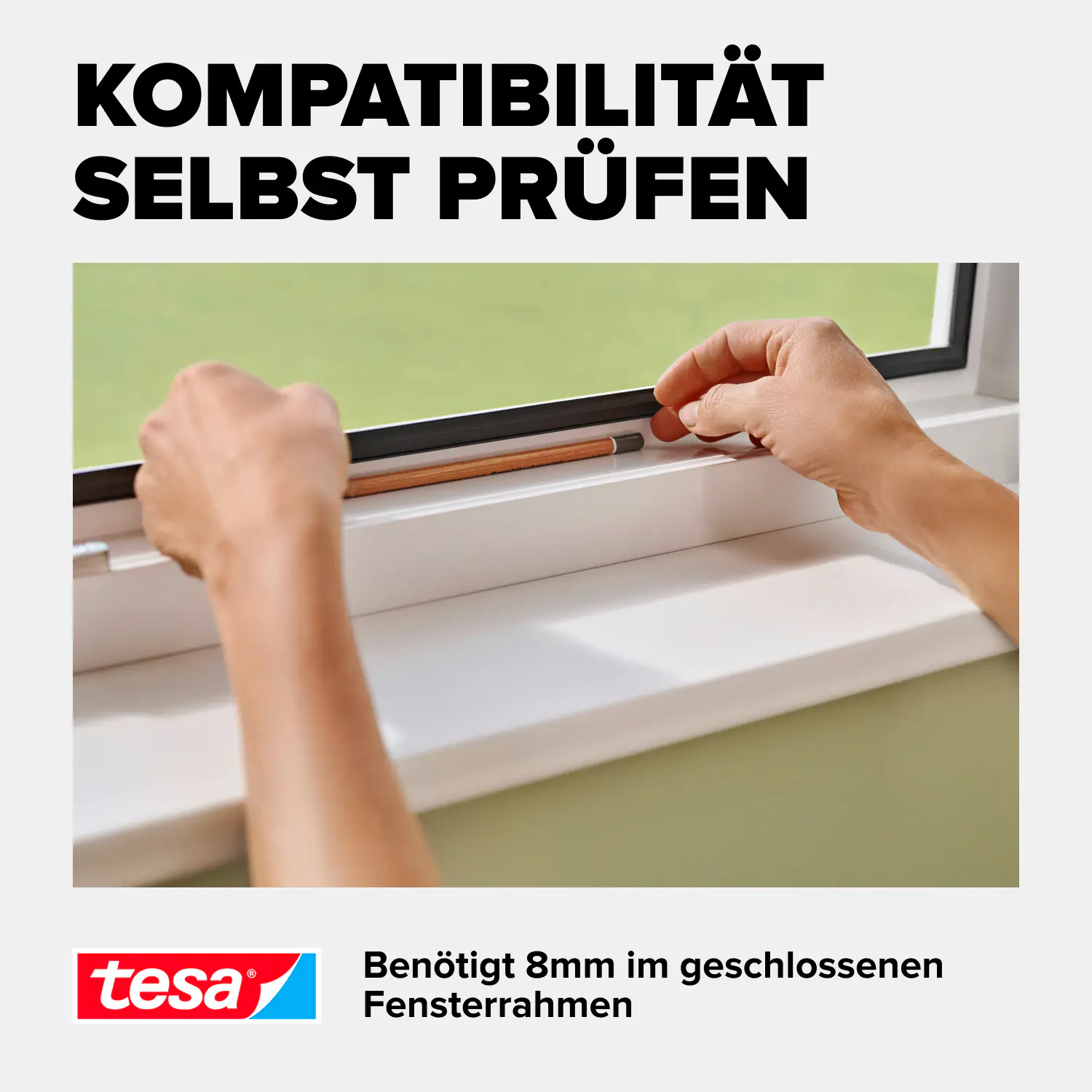 tesa Anklipsrahmen Fliegengitter 120 x 140 cm anthrazit