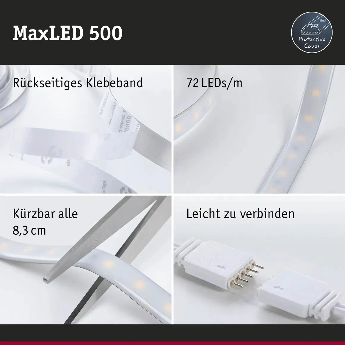 Paulmann LED-Streifen Set ZigBee MaxLED 5 m 33 W RGBW silber dimmbar