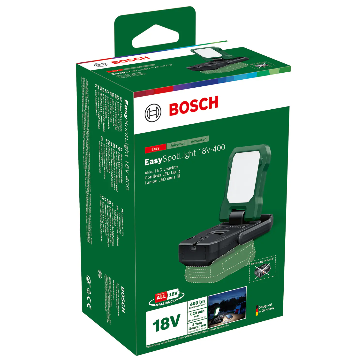 Bosch Akku-LED-Leuchte EasySpotLight 18V-400 Solo
