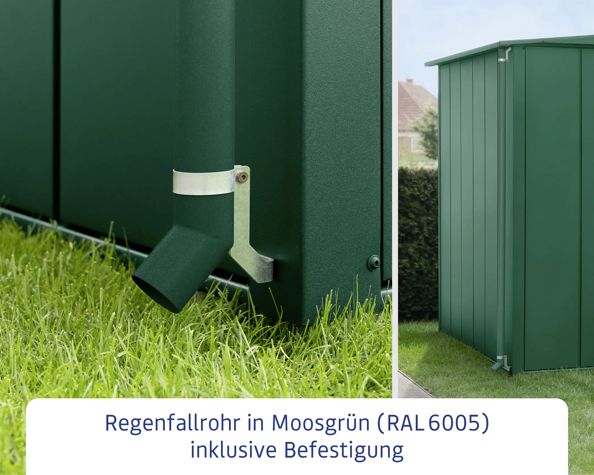 EcoStar Regenfallrohr RAL6005 (Moosgrün)