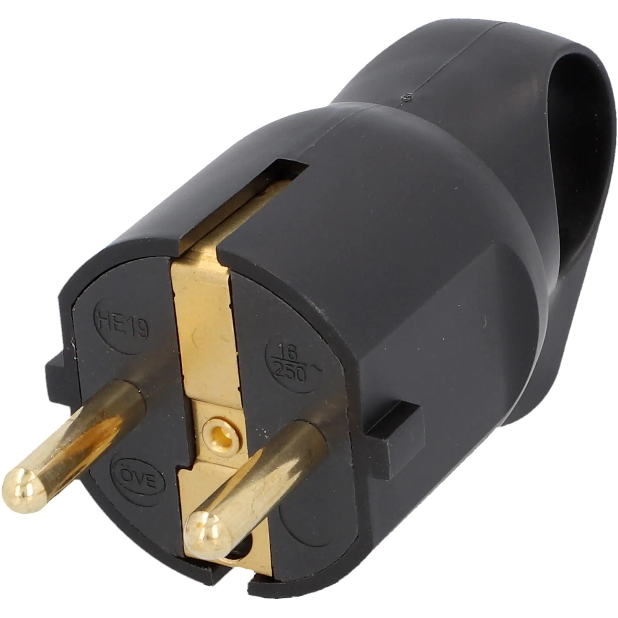LEGRAND Schutzkontakt-Stecker Knickschutz Ausziehhilfe schwarz