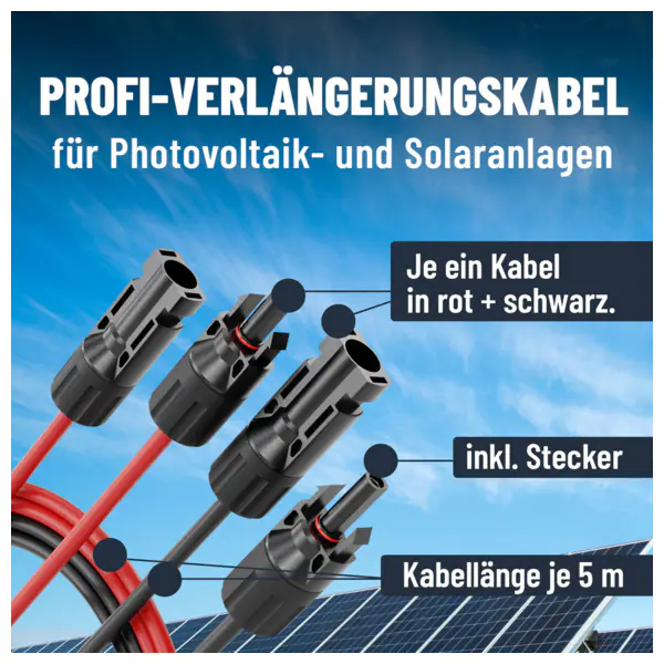 Absina Solarkabel 2er Set 5 m MC4-fähig 4mm²