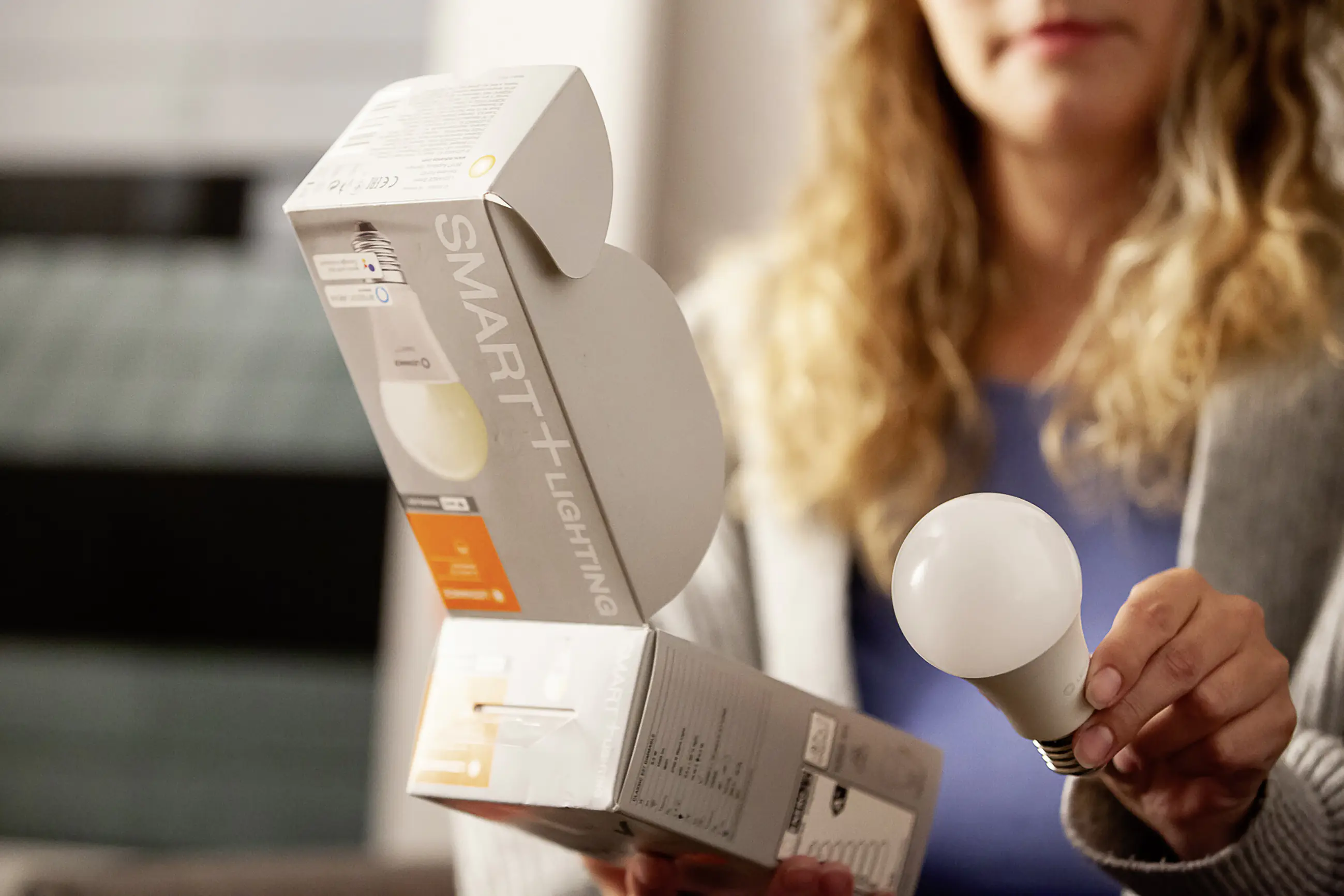 Ledvance LED Leuchtmittel 3er Set Smart+ WiFI A100 E27 14 W dimmbar warmweiß weiß matt 