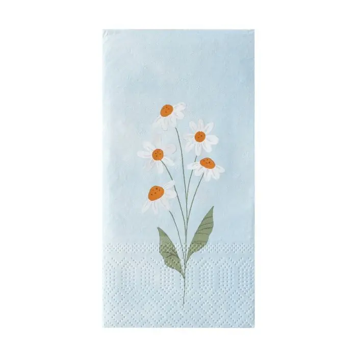 Eglo Servietten Blümchen Belbari blau 16,5 x 8 cm - 20er Pack