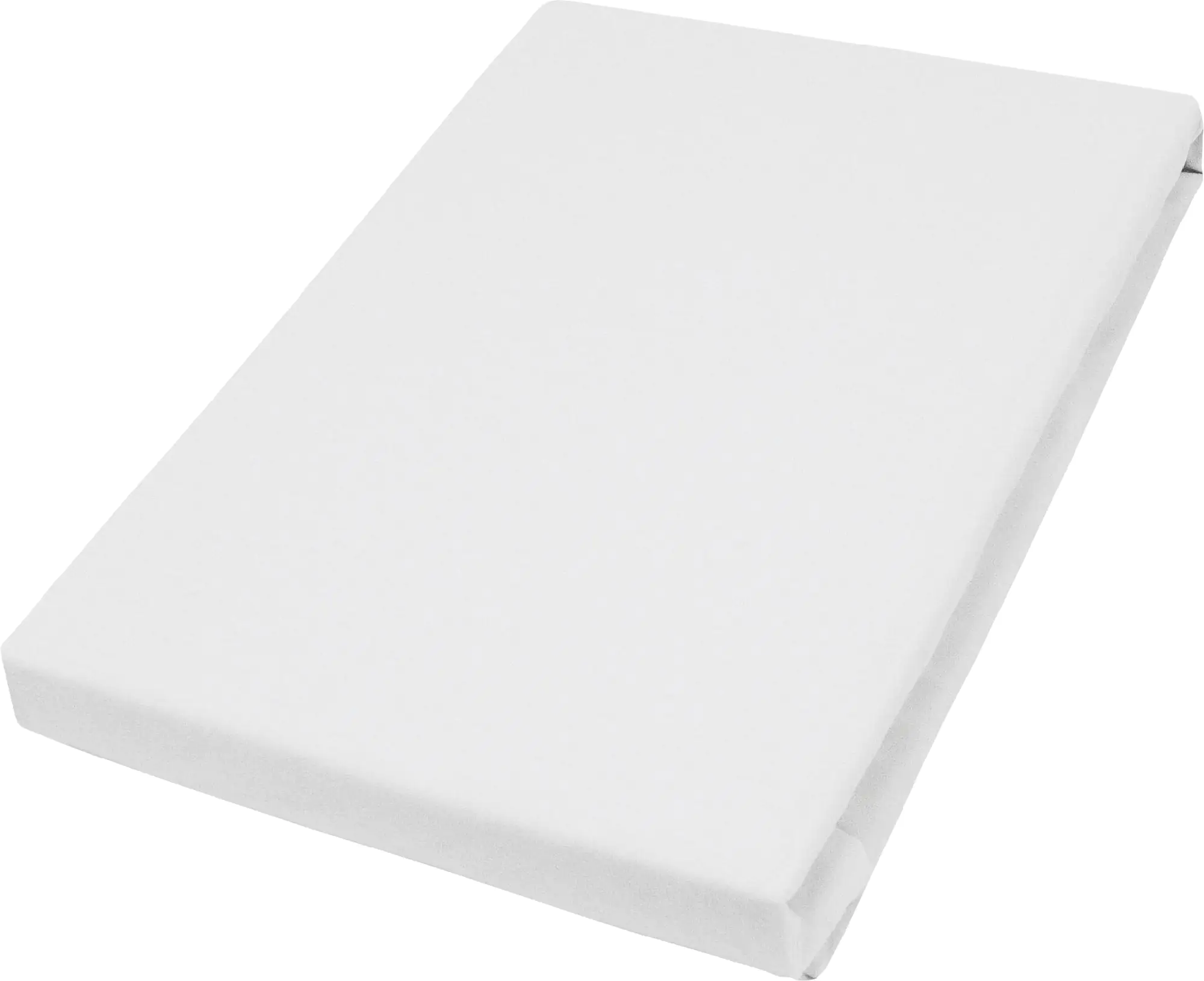 Vario Jersey-Spannbetttuch Elasthan für Topper weiß, 100 x 200 cm
