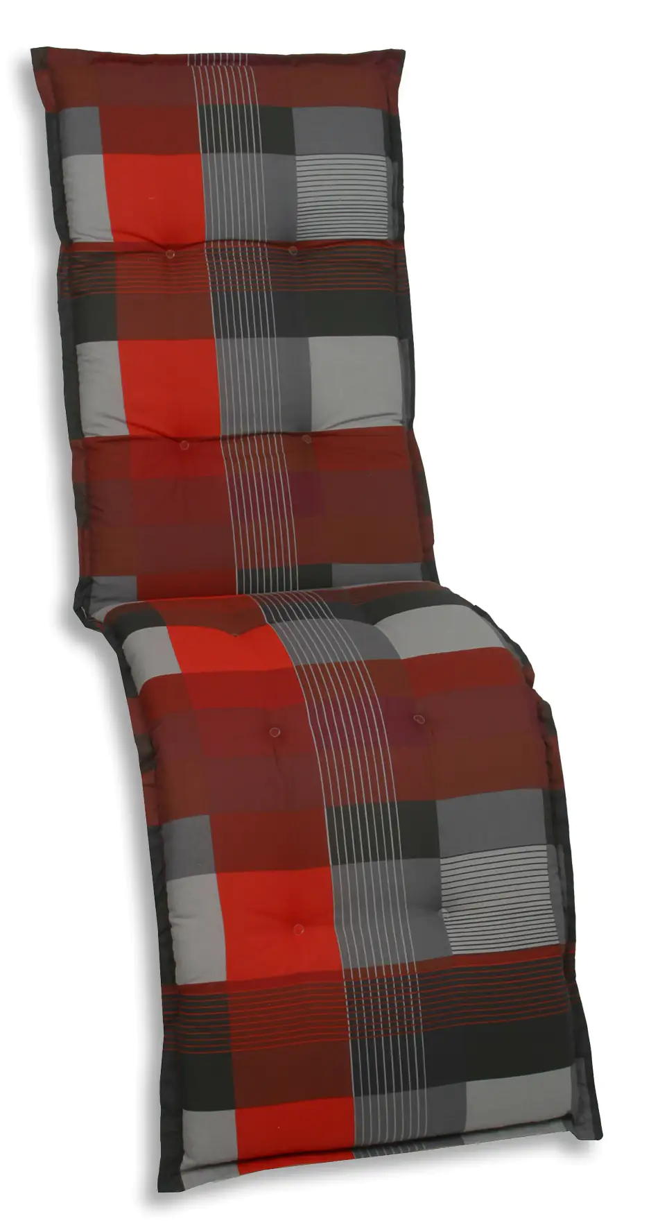 GO-DE Relax-Auflage 170 x 50 x 7 cm, rot kariert