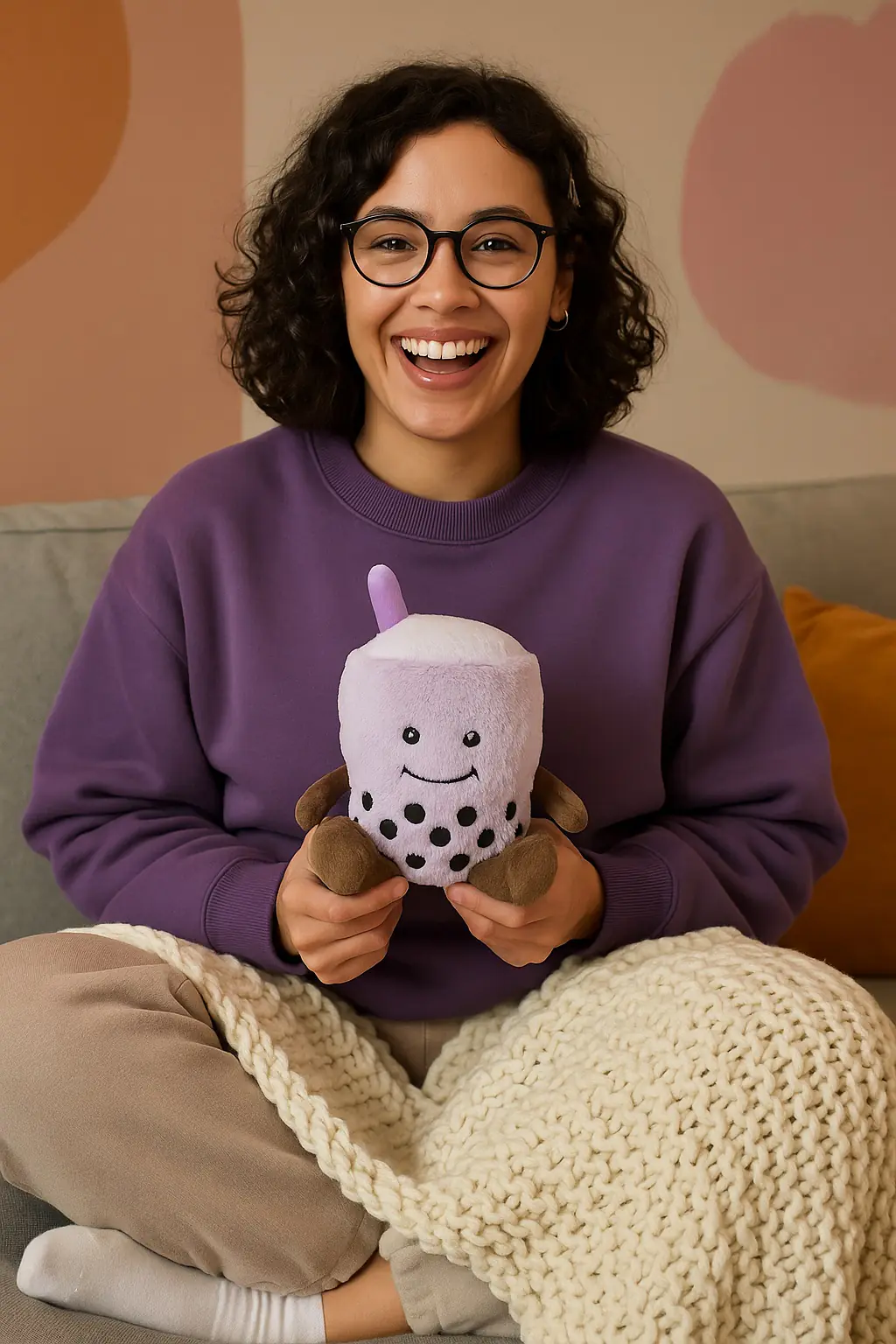 Warmies Wärmekuscheltier Bubble Tea lila