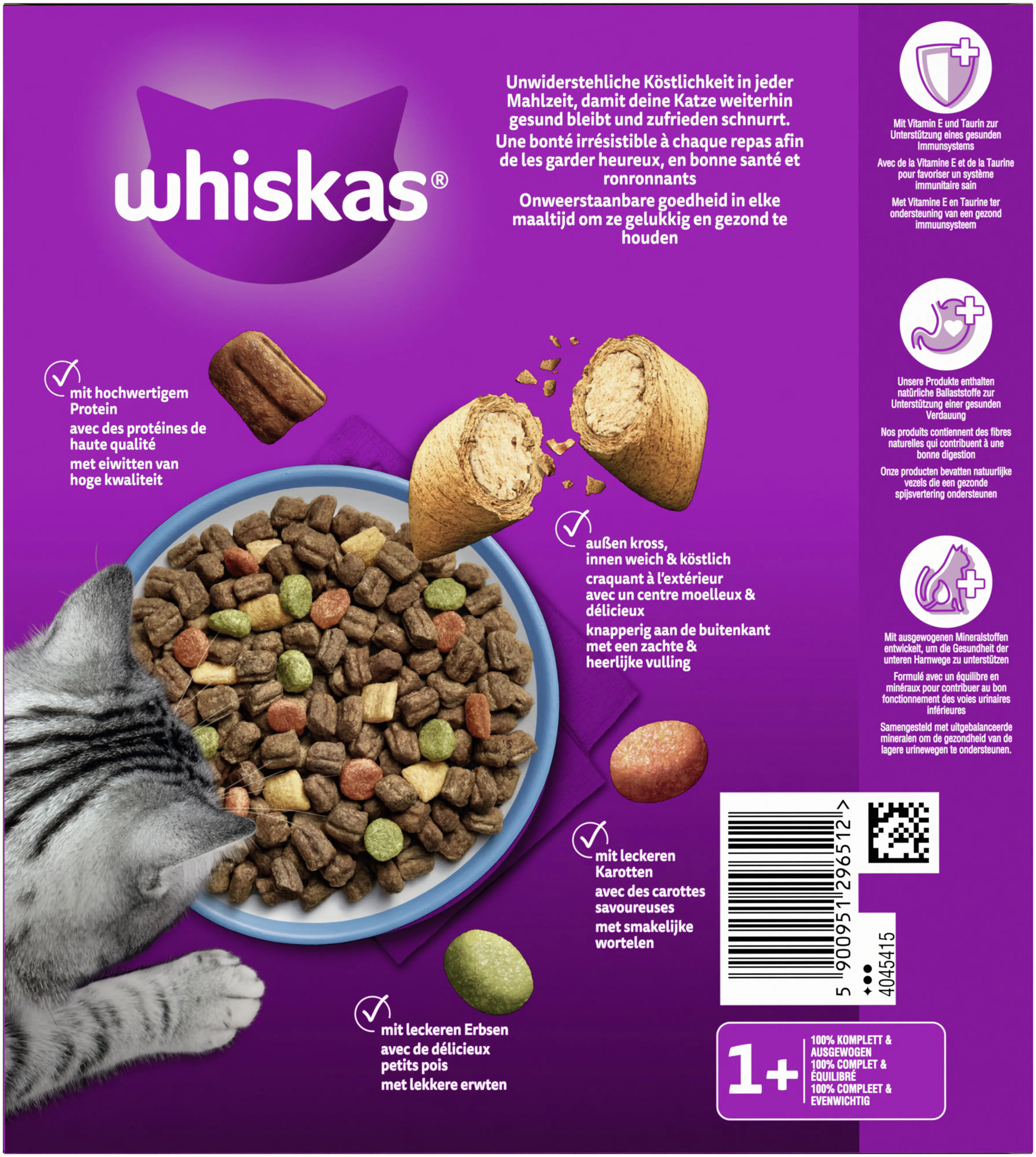 Whiskas Trockenfutter 1+ mit Thunfisch 800 g
