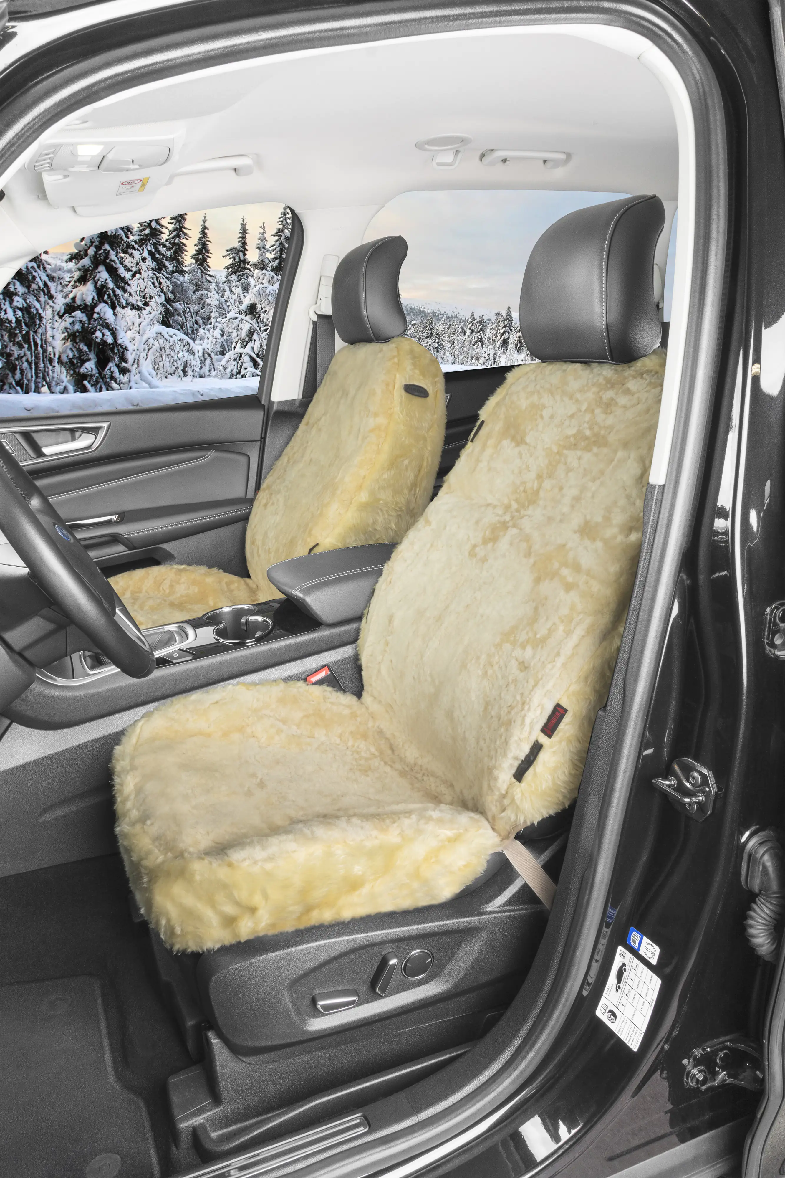 Walser Autositzbezug Lammfell Trish beige 1-teilig