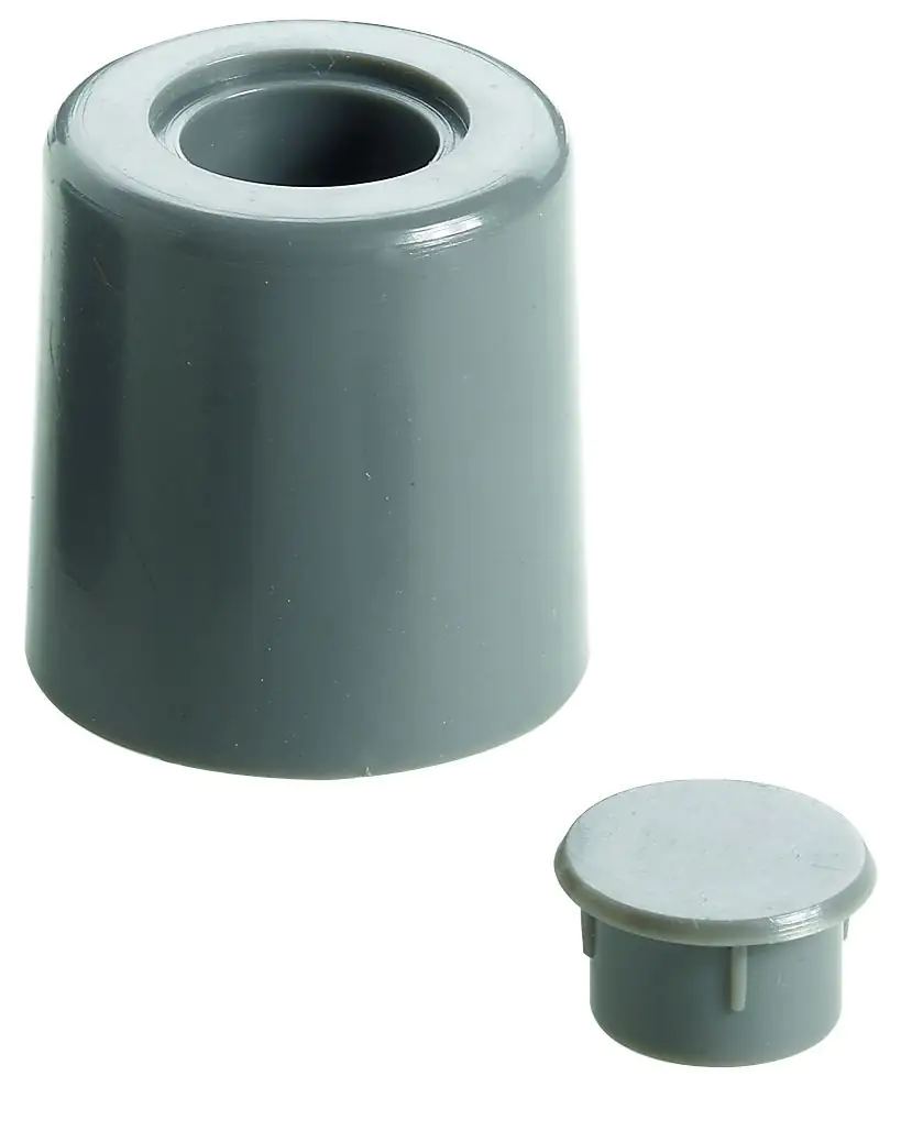 Hettich Türstopper 63,0 x 35,0 mm grau - 2 Stück