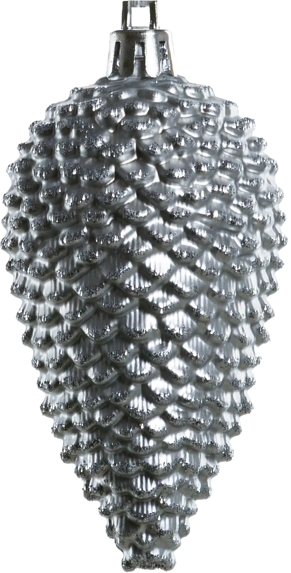 Trendline Weihnachtskugeln Zapfen bruchfest, langlebig 8 cm silber 6 Stück