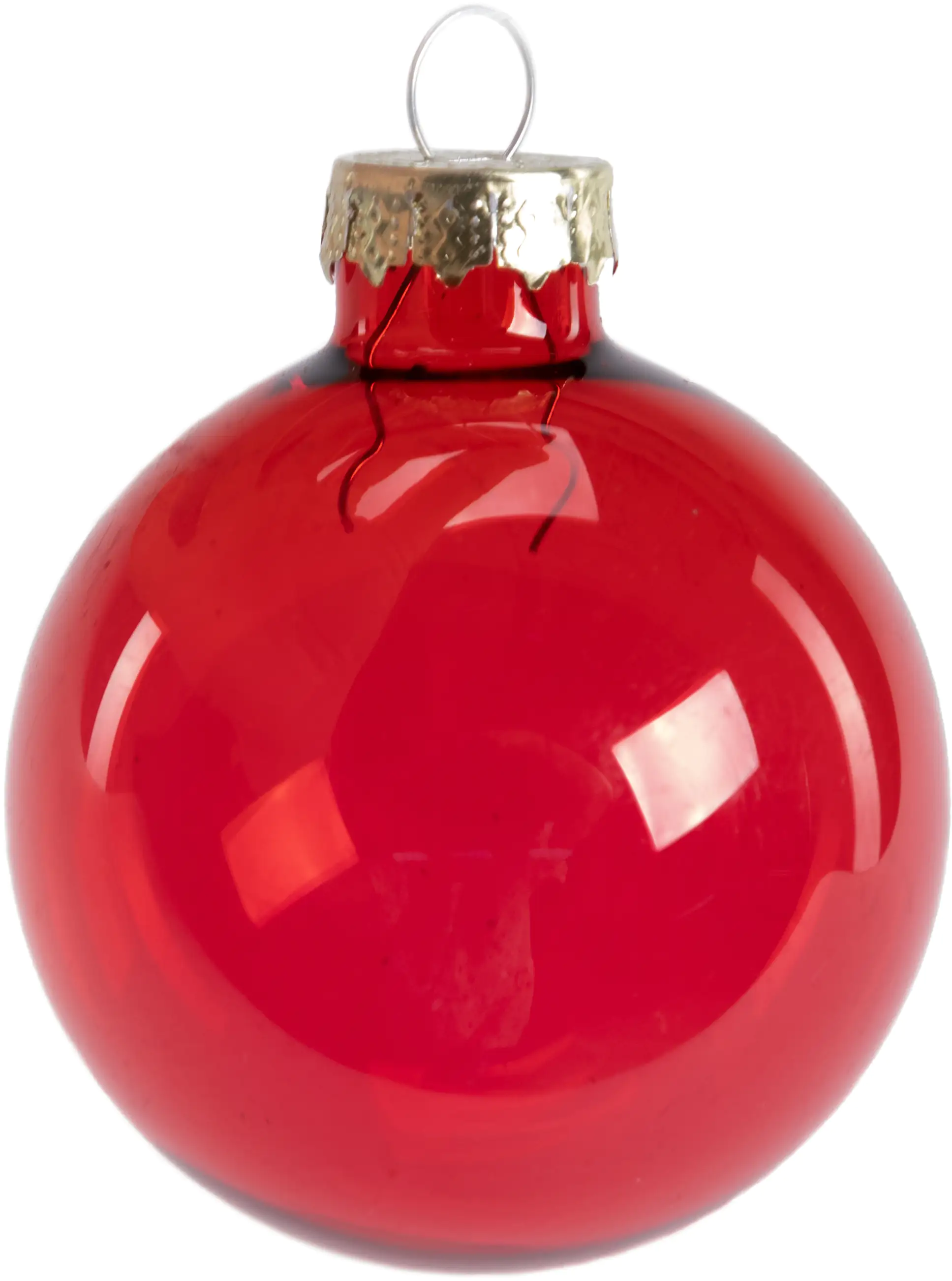TrendLine Weihnachtskugeln aus Glas Ø 5/ 5,7/ 6,7 cm rot 42 Stück