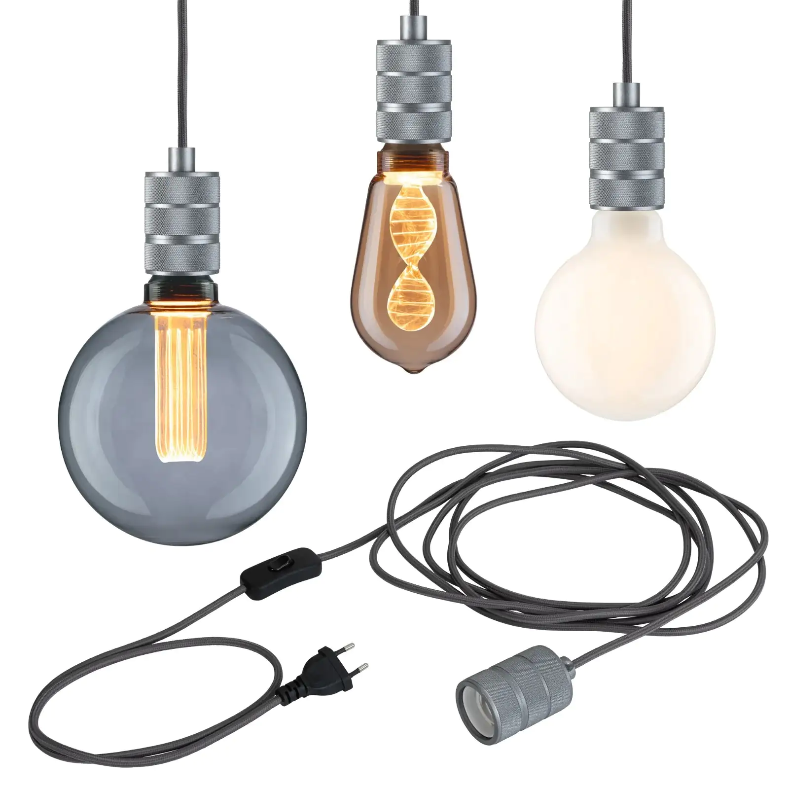 Paulmann Neordic Pendelleuchte Tilla 4,8 cm mit Stecker E27 20 W dimmbar