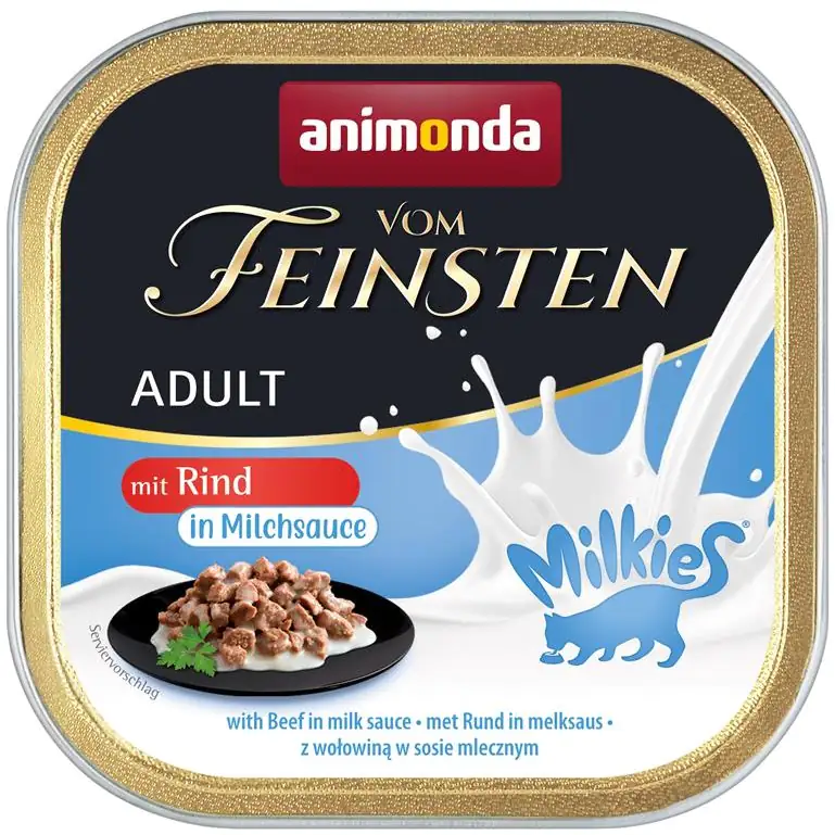 Animonda vom Feinsten Milkies Katzennassfutter Adult getreidefrei 100 g Rind in Milchsauce