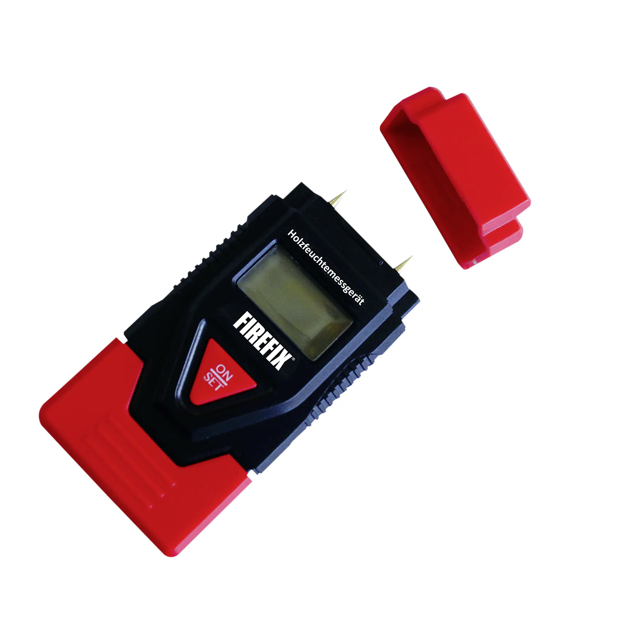 FireFix Holzfeuchtemessgerät 8 x 4 cm rot-schwarz
