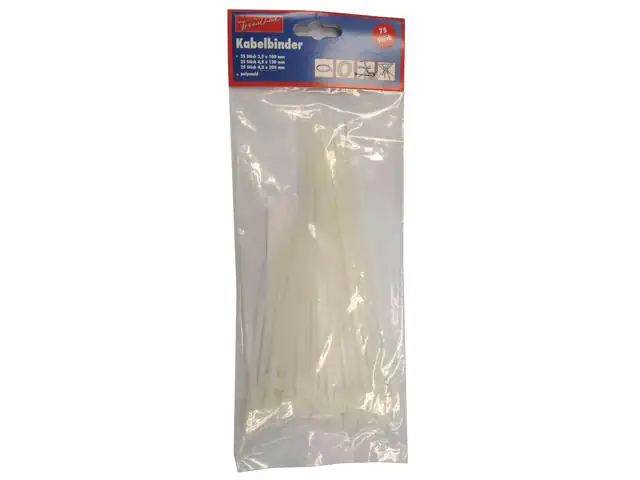 TrendLine Kabelbinder-Set weiß, 75 Stück