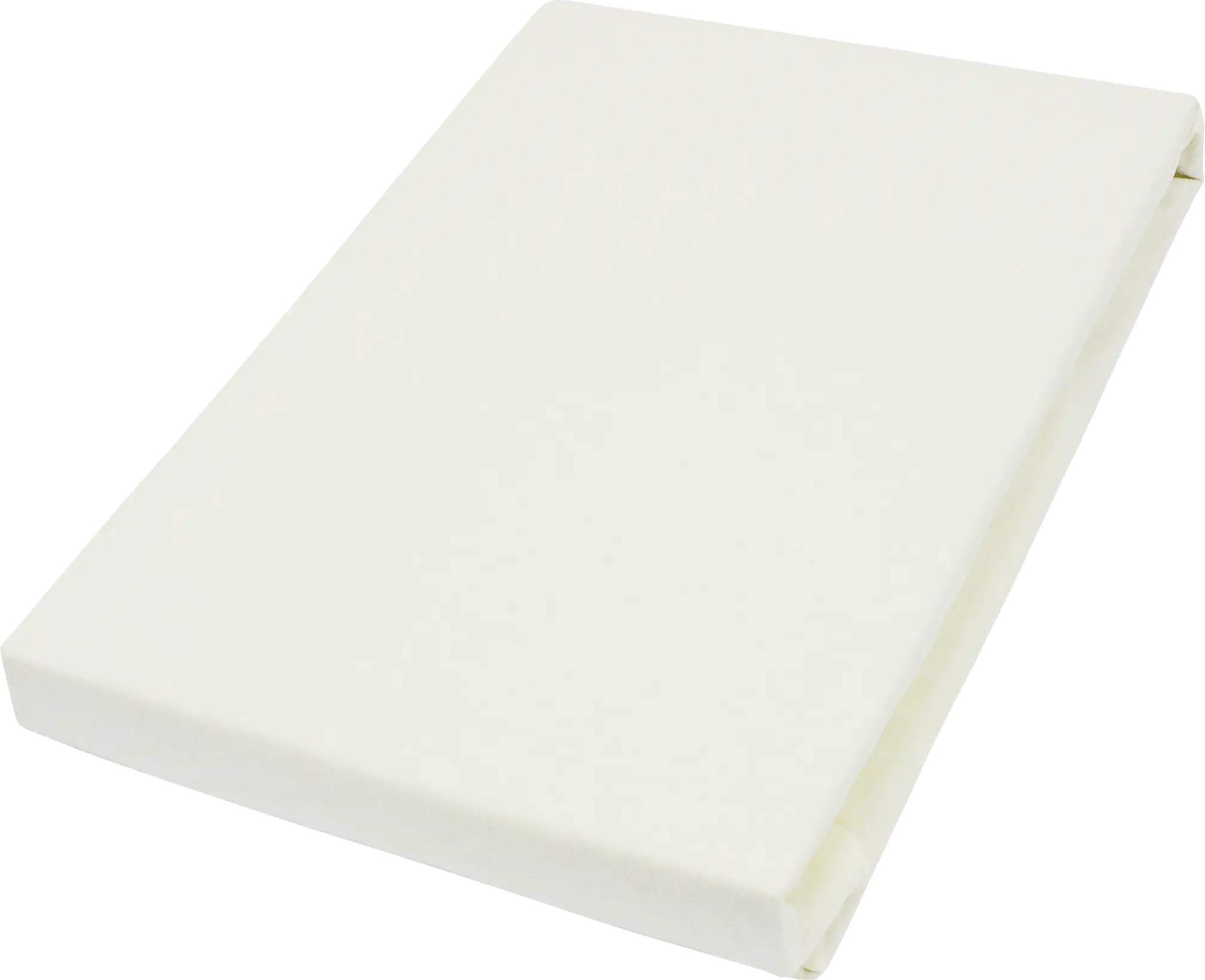 Vario Flausch-Spannbetttuch ecru, 100 x 200 cm
