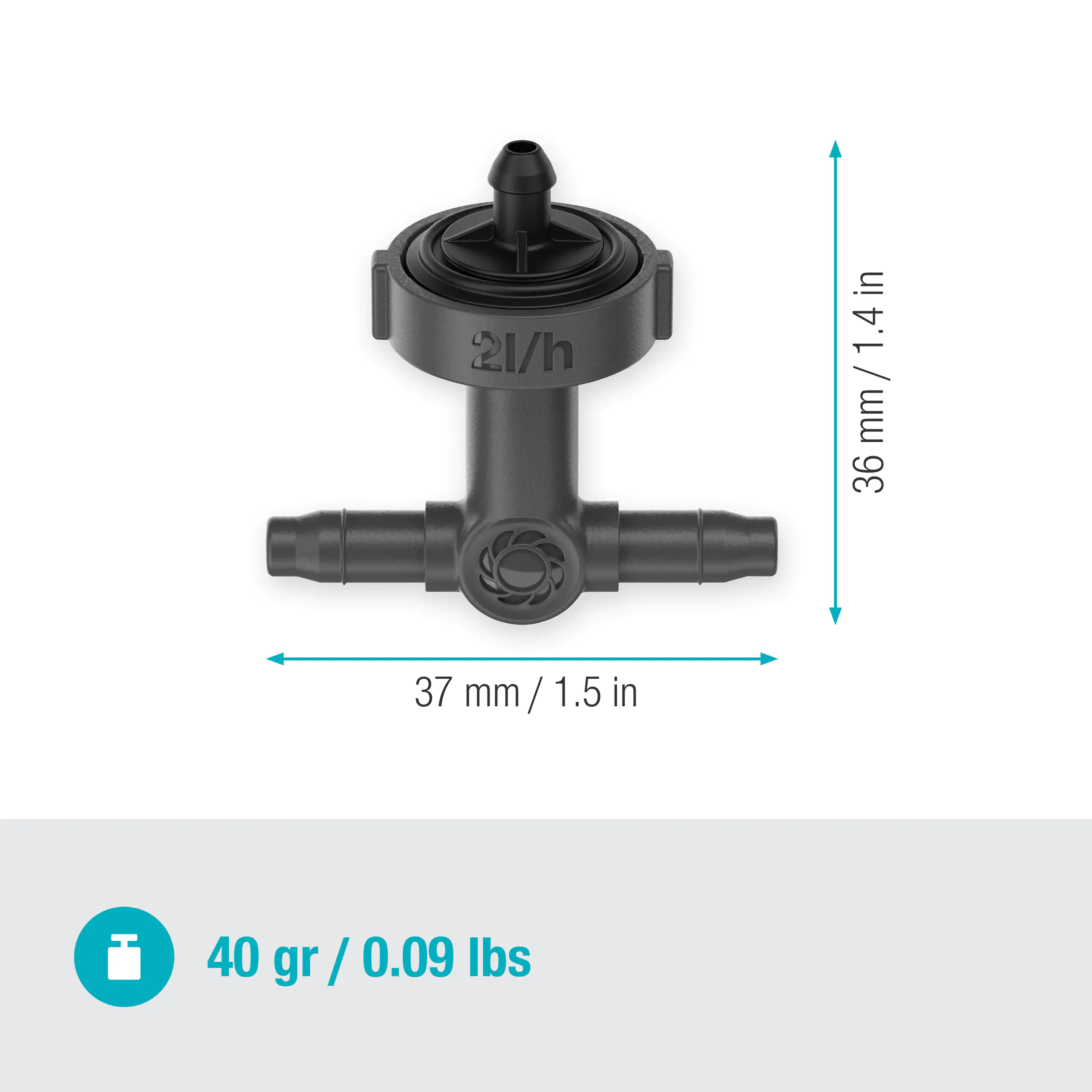 Gardena Reihentropfer, 2 l/h druckregulierend