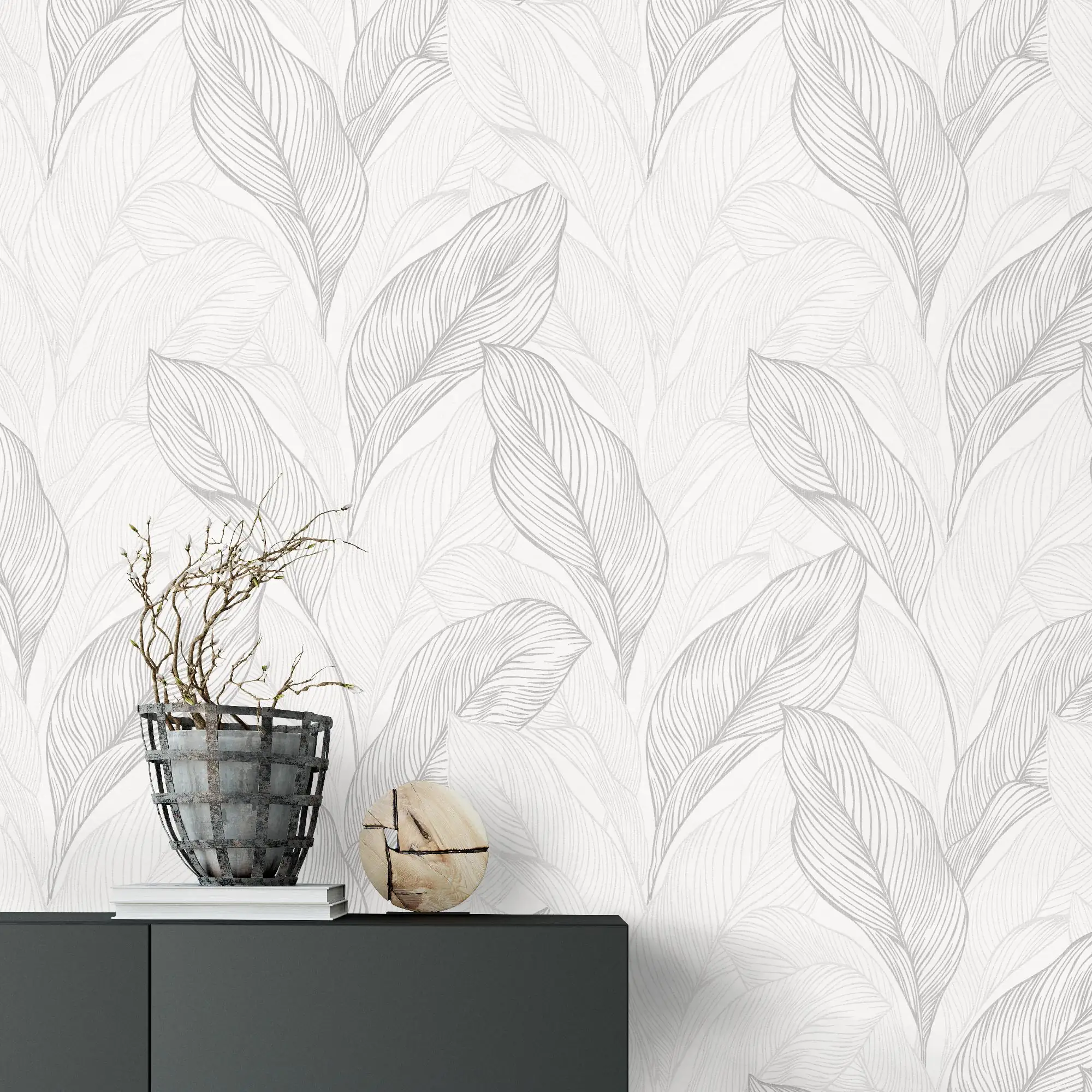 Guido Maria Kretschmer Vliestapete 10282-31 Fashion For Walls floral grau-weiß 10,05 x 0,53
