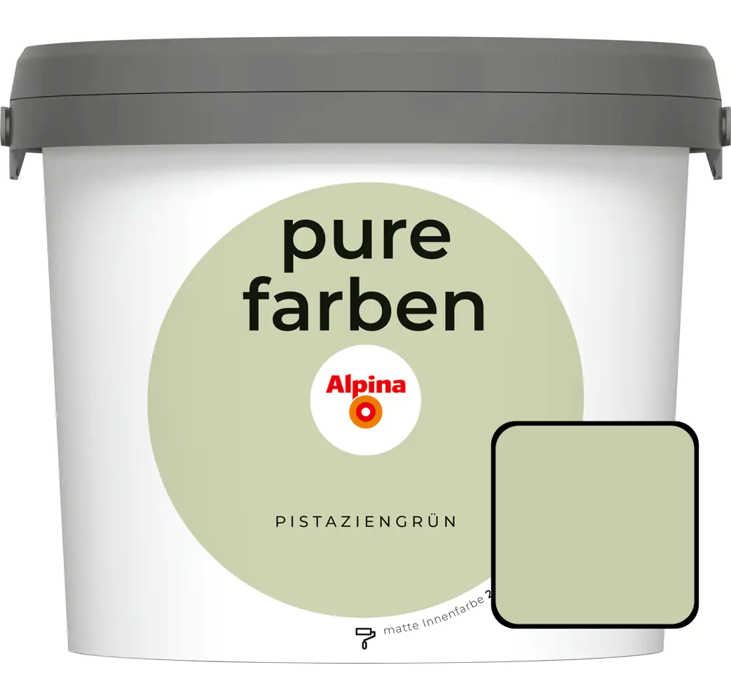 Alpina Pure Farben Wandfarbe pistaziengrün 2,5 L