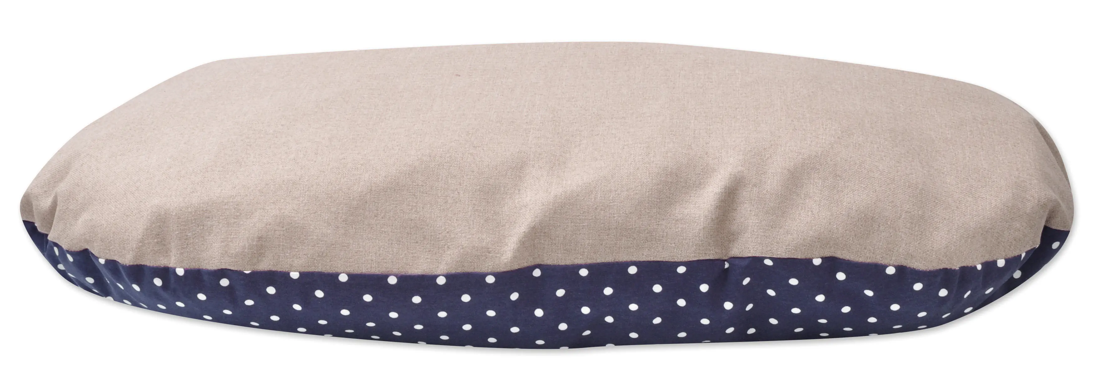 Aumüller Hundekissen Dots 85 x 60 x 12 cm dunkelblau beige