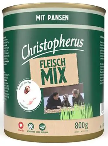 Christopherus Fleisch-Mix Hundenassfutter 800 g Pansen