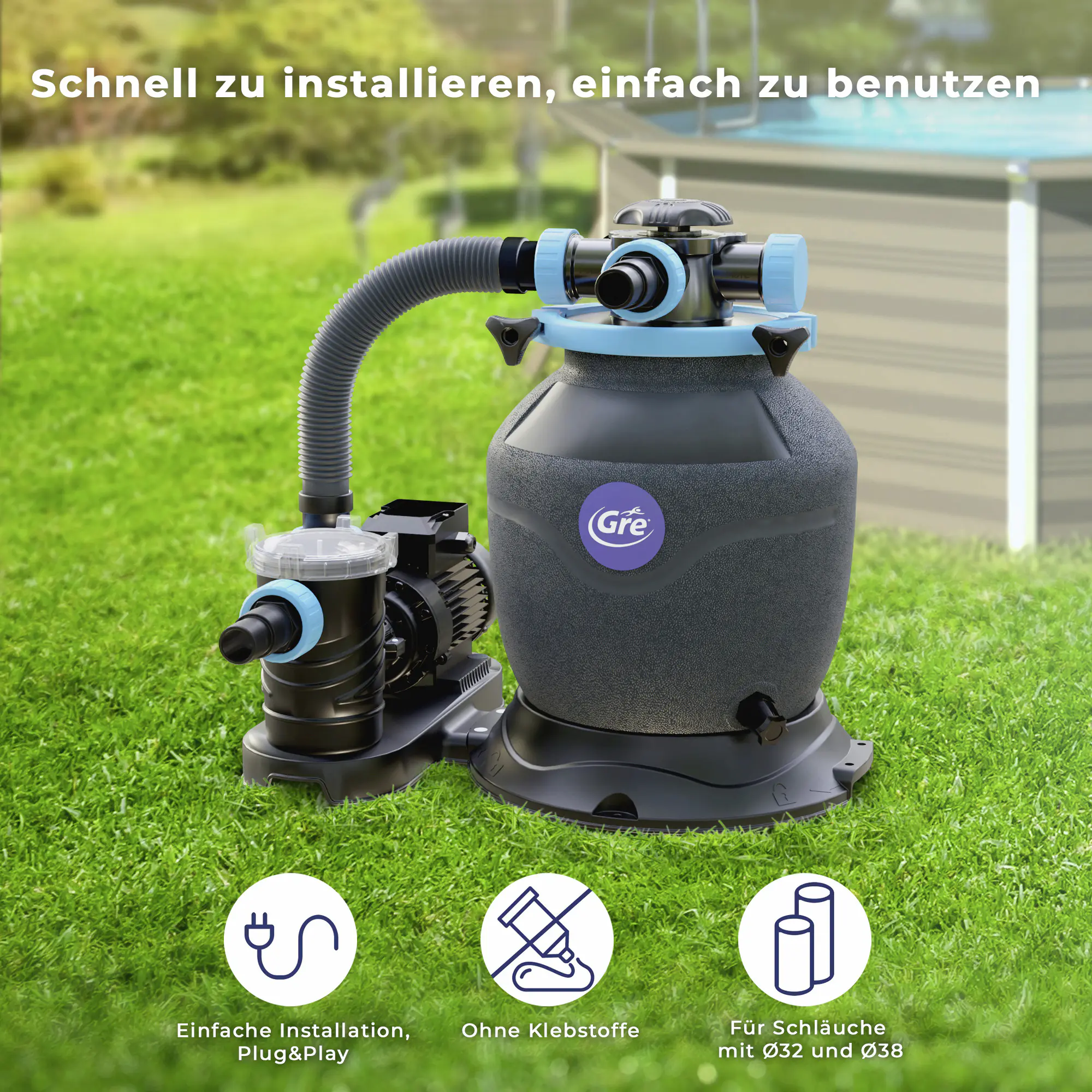 Gre Sandfilteranlage 4 m³/h