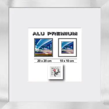 Aluminiumrahmen Quattro silber, 20 x 20 cm