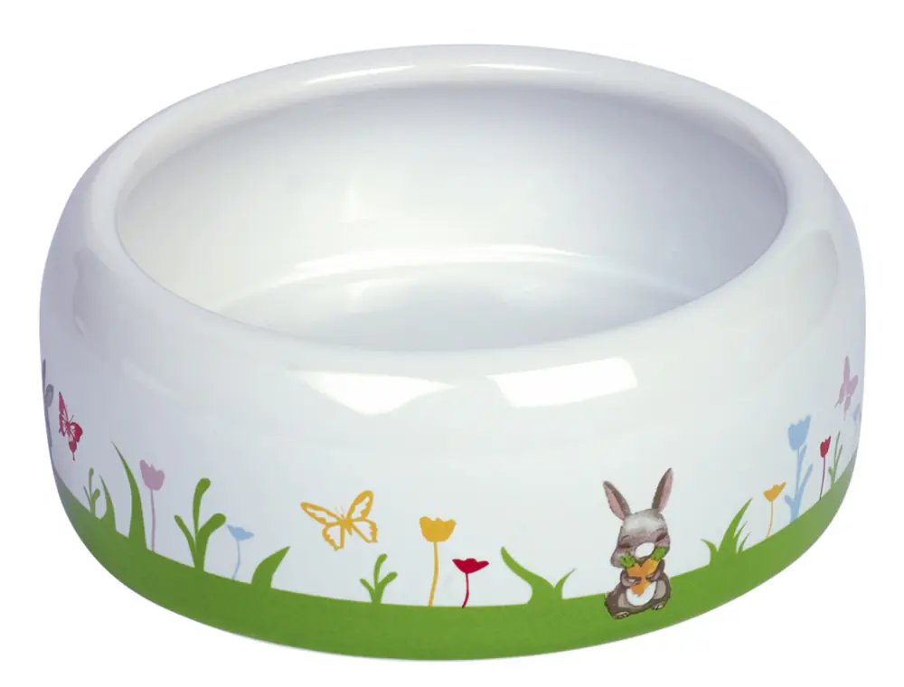 Nobby Futtertrog Keramik Flower Ø 14 cm -500 ml weiß-bunt
