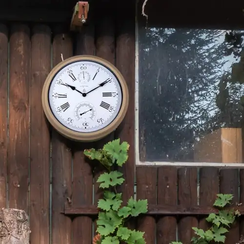 Nextime Außenwanduhr Hyacinth Ø 40,5 cm