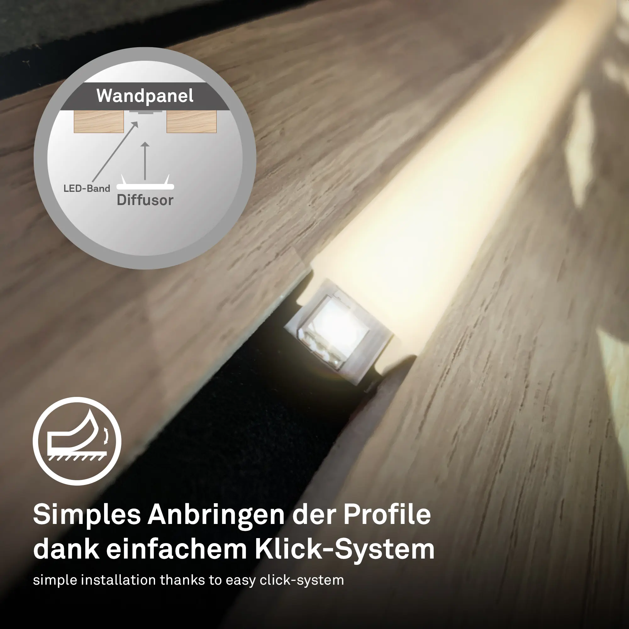 Briloner LED-Stripe Pimp your Panel Warmweiß, 2,6 m, 3000K 1300 lm Erweiterungsset