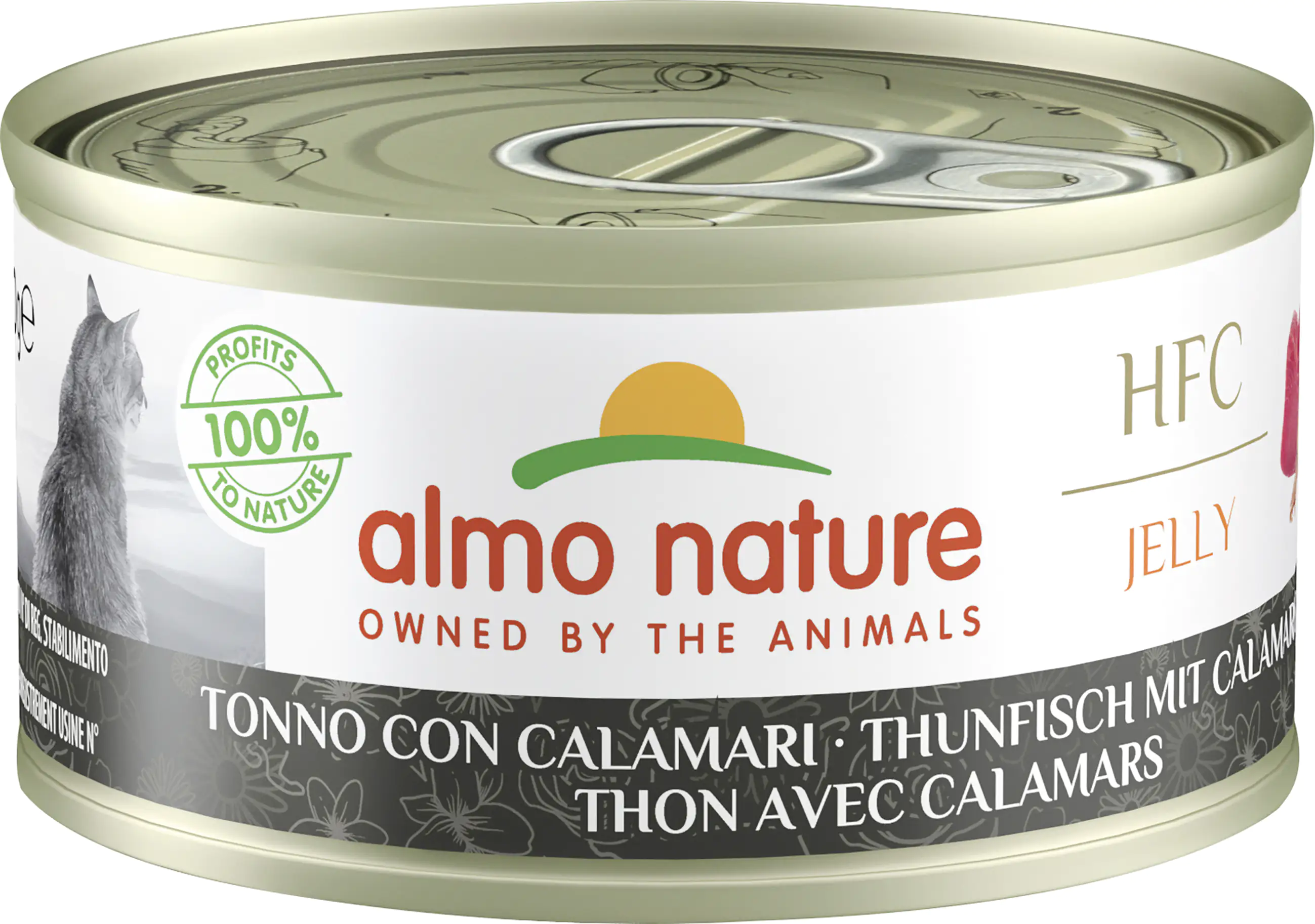 Almo Nature HFC Jelly Katzennassfutter glutenfrei 70 g Thunfisch & Calamaris