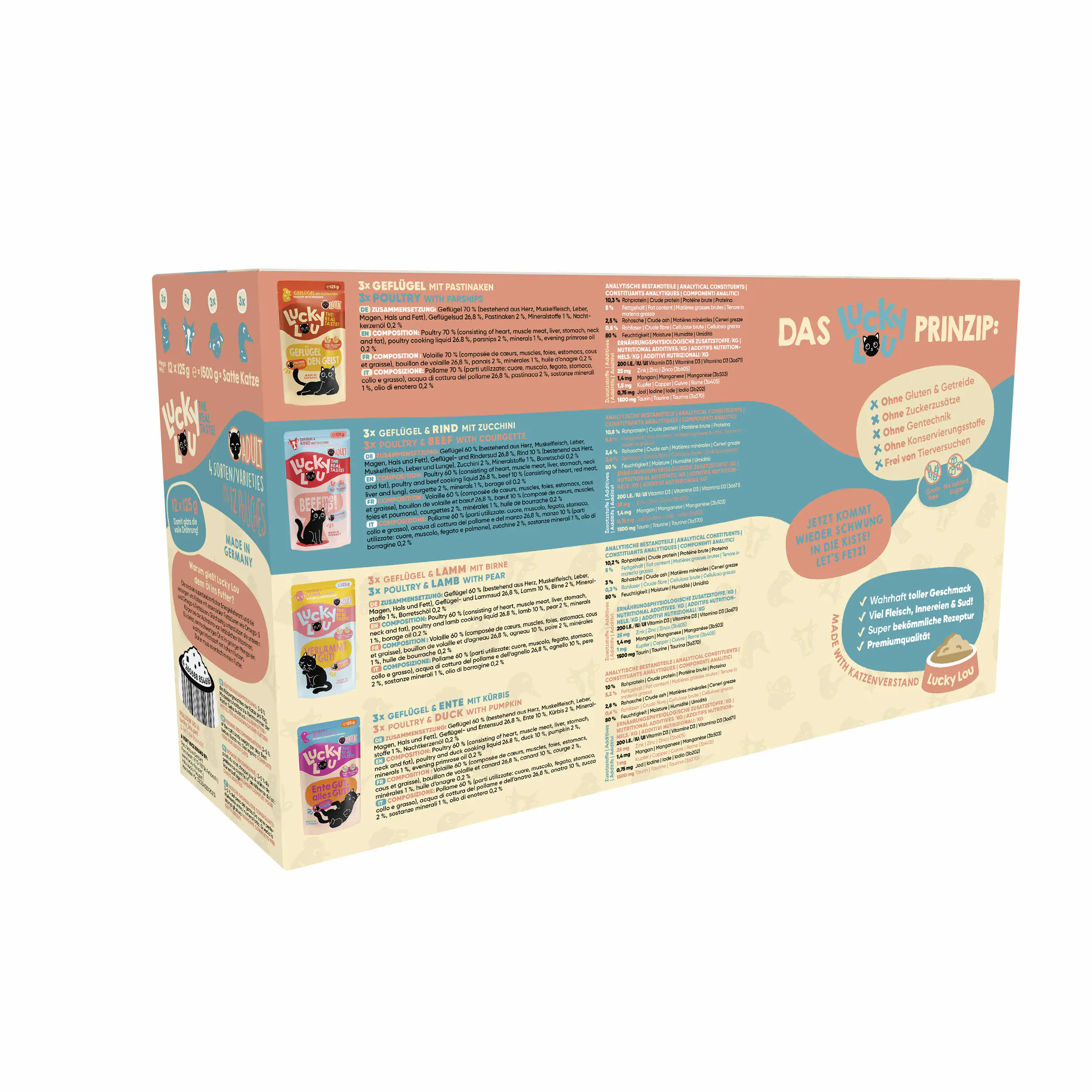 Lucky Lou Lifestage Adult Tasty-Mix 12x125g