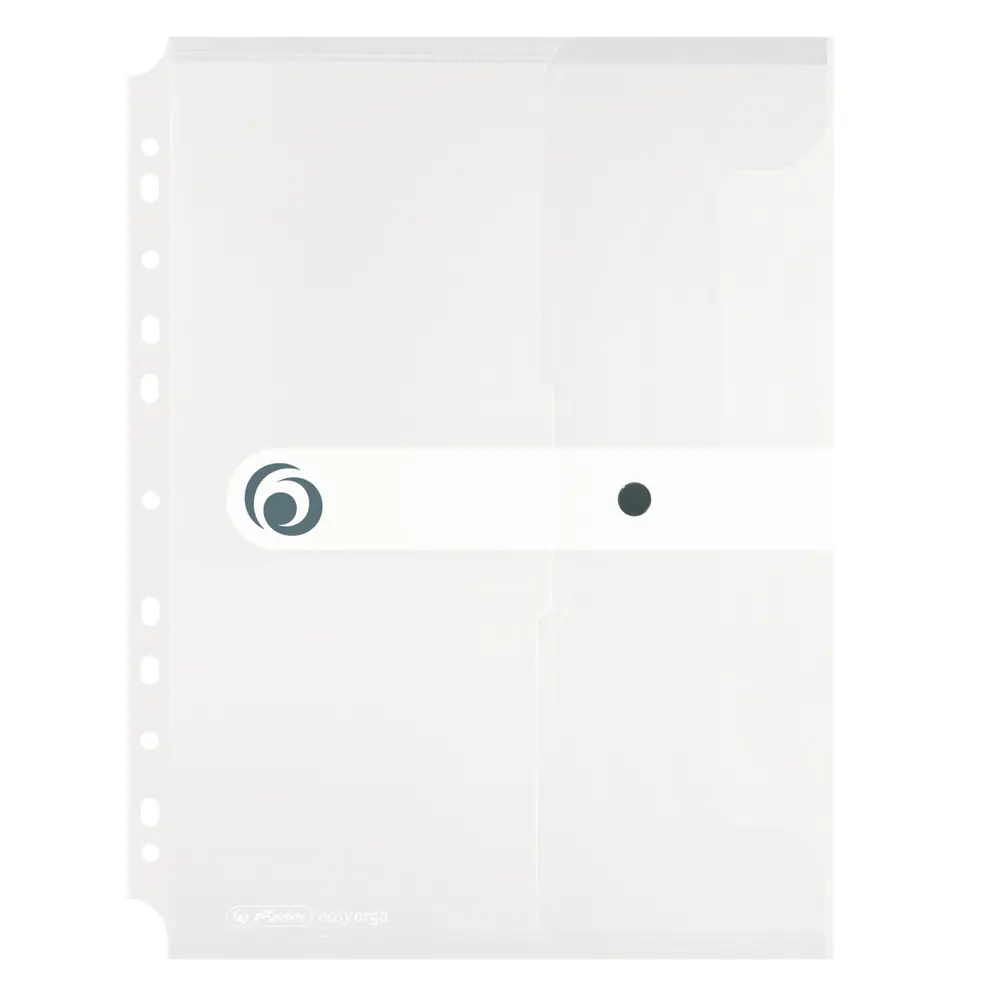 herlitz Dokutasche PP A4 transparent mit Druckknopfverschluss