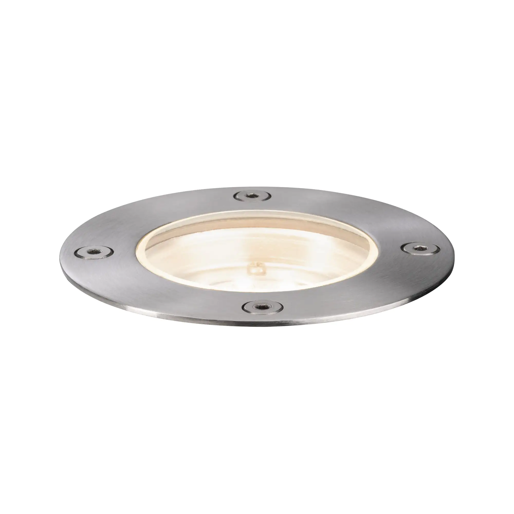 Paulmann Plug & Shine Bodeneinbauleuchte Outdoor silber 9,8 cm warmweiß
