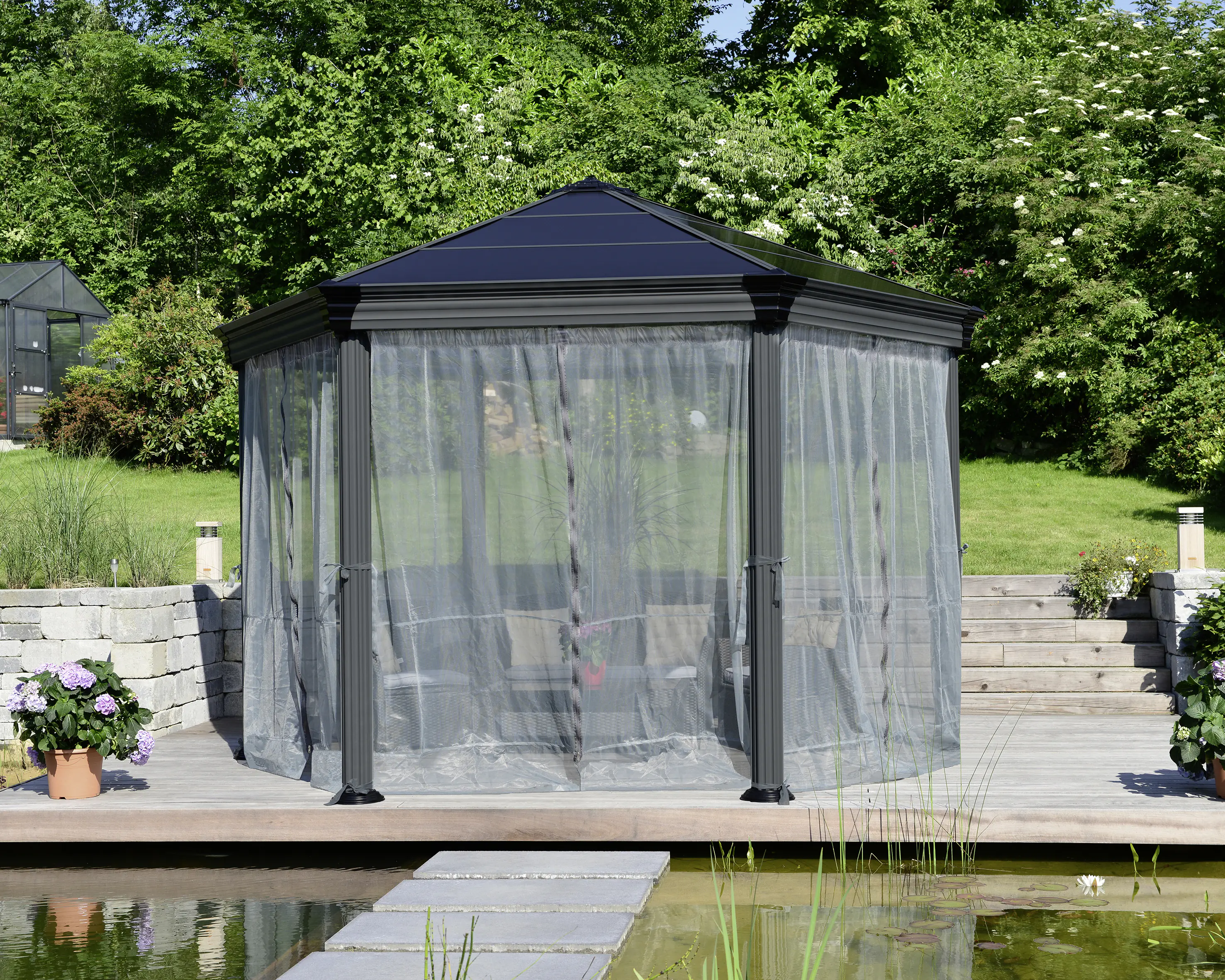 Canopia Pavillon Roma Moskitonetz 225x235 cm, grau