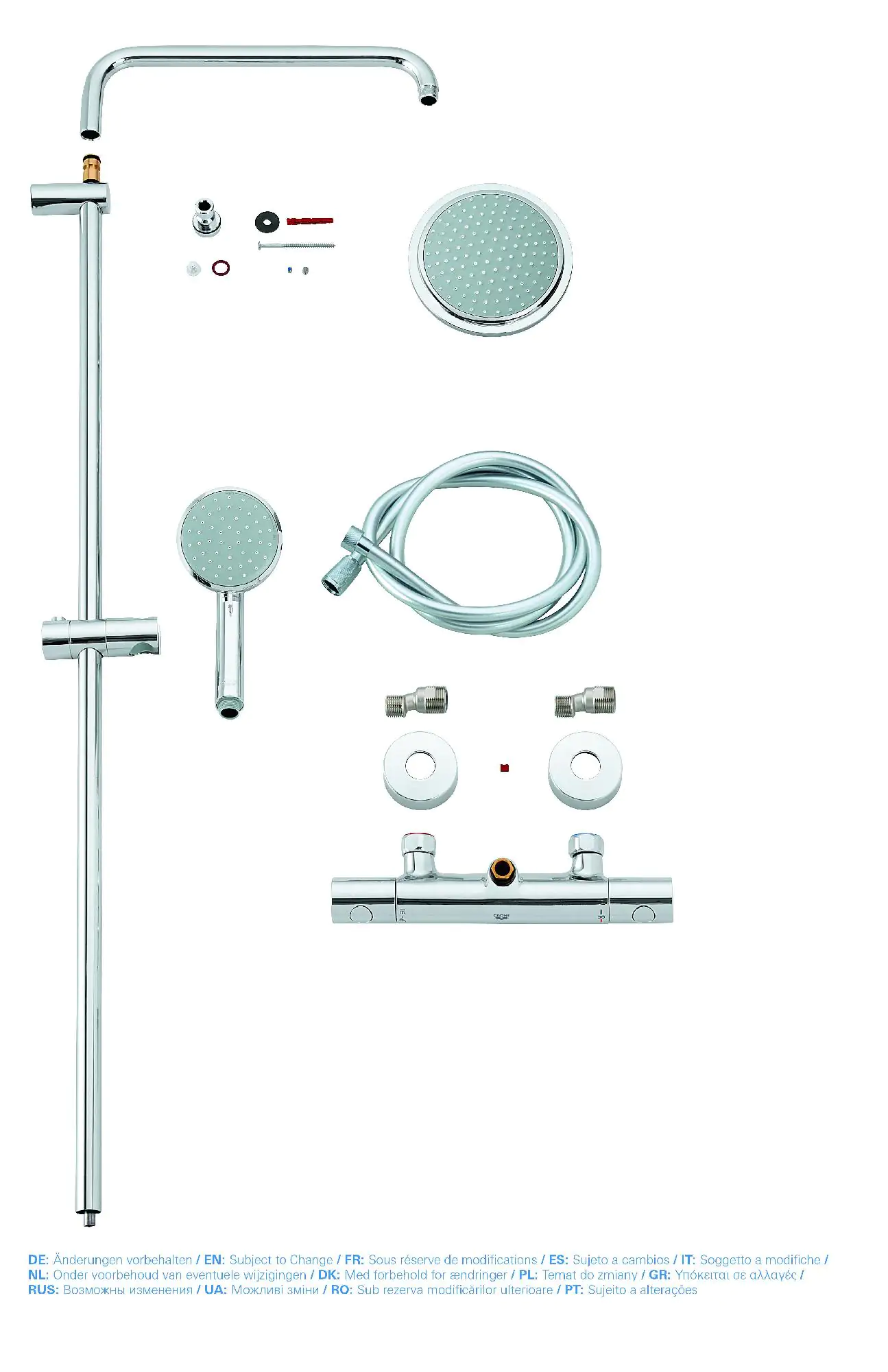 Grohe Duschsystem Tempesta C 160 verchromt, mit Thermostat