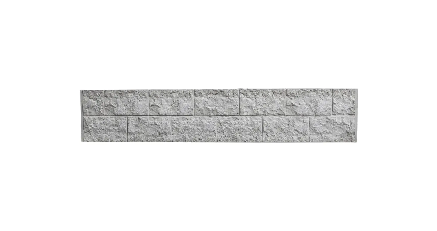Betonzaun Grundset Casa Borsika mit Anfangs und Endpfosten 193 cm 