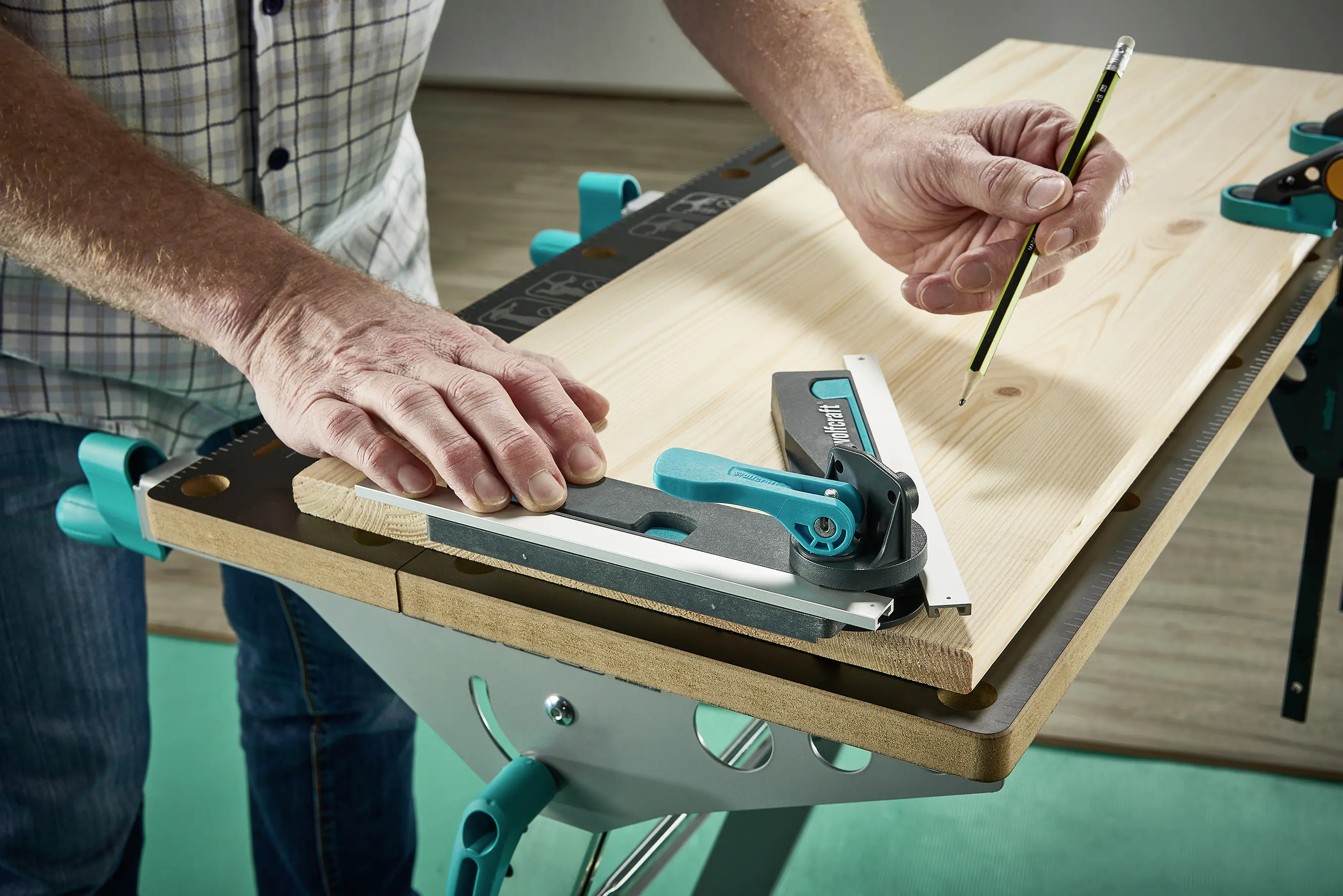 Wolfcraft Winkelschmiege für Kapp- und Gehrungssägen 33 cm 