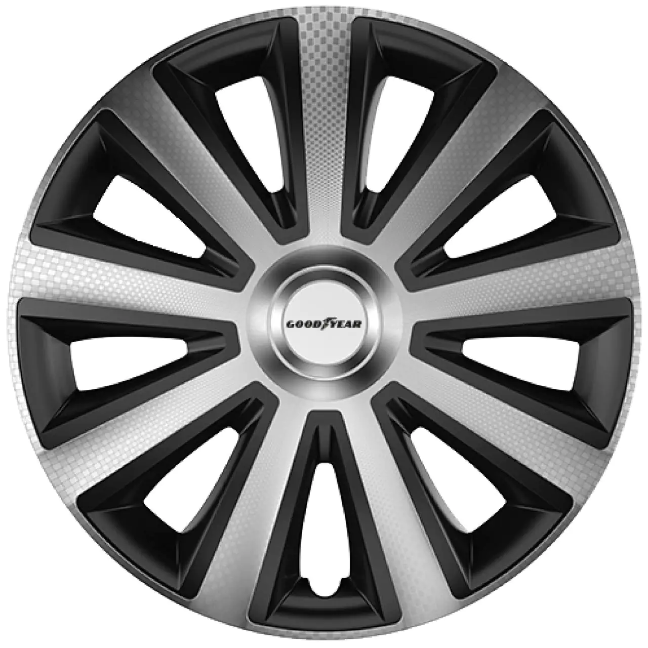 Goodyear Radzierblende Memphis Carbon 38 cm (15 Zoll) schwarz silber 4 Stück