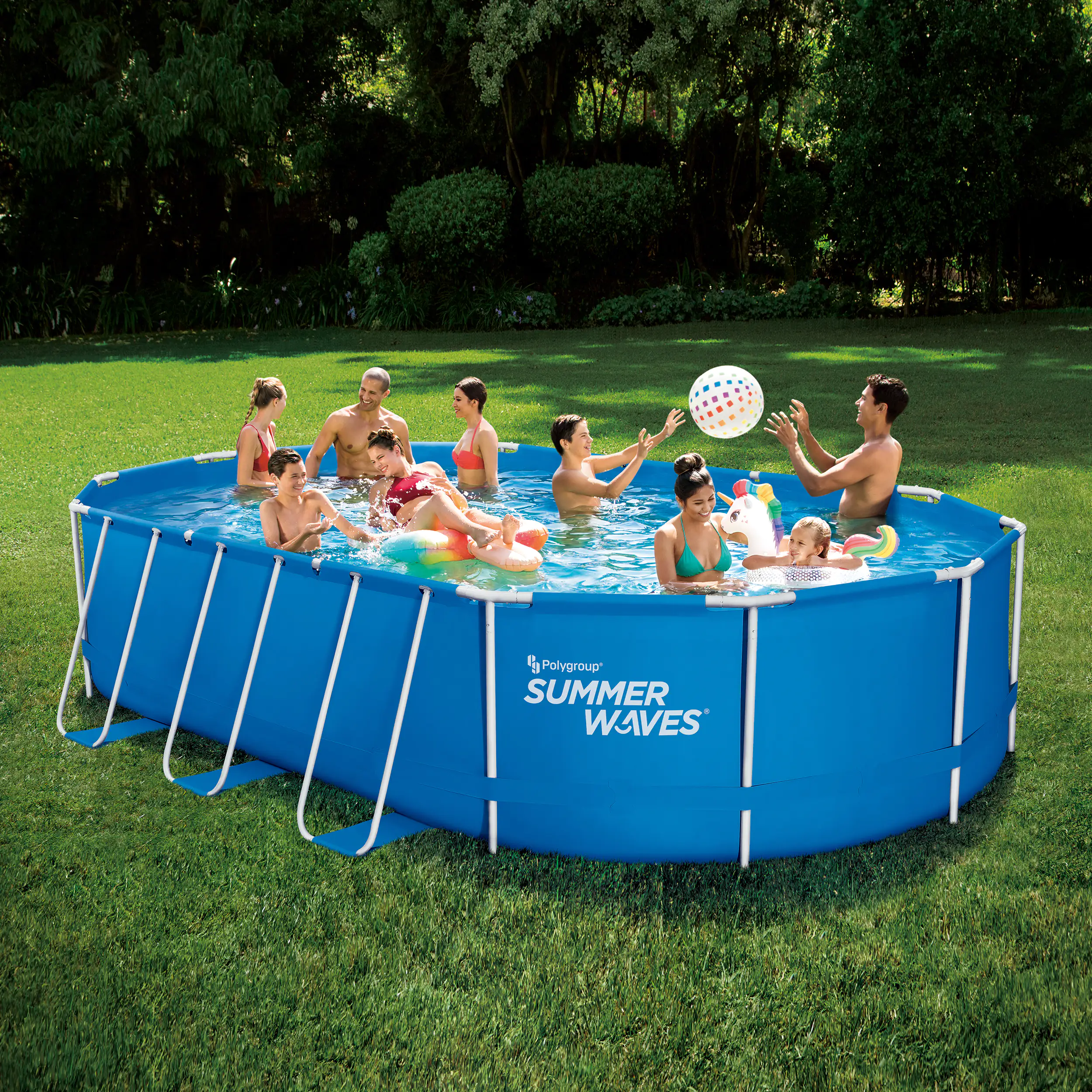 Summer Waves Pool Frame Oval Active 6,1 m x 3,66 m x 1,22 m
