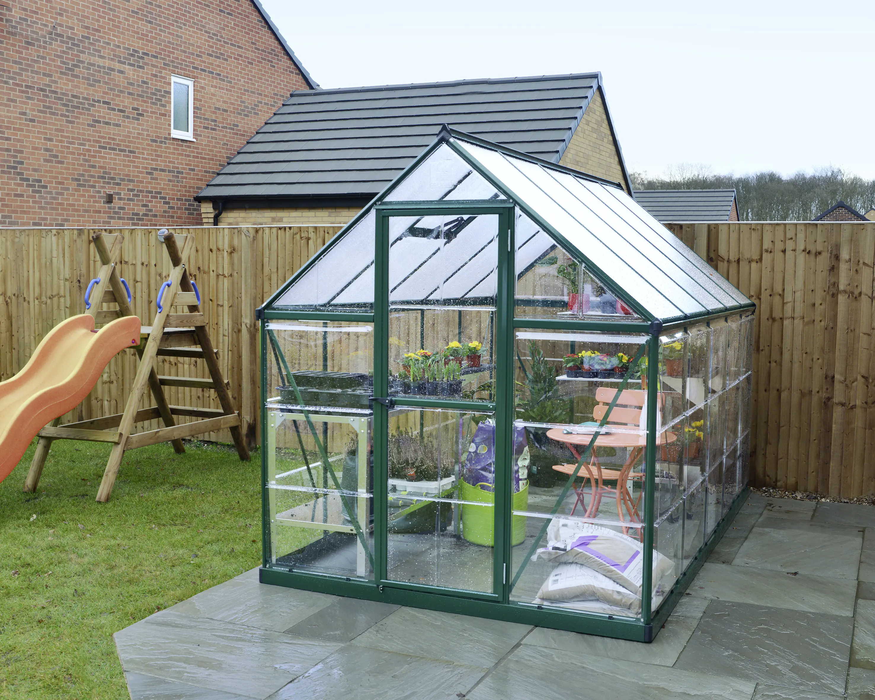 Canopia Gewächshaus Hybrid Alu grün 306 x 185 cm