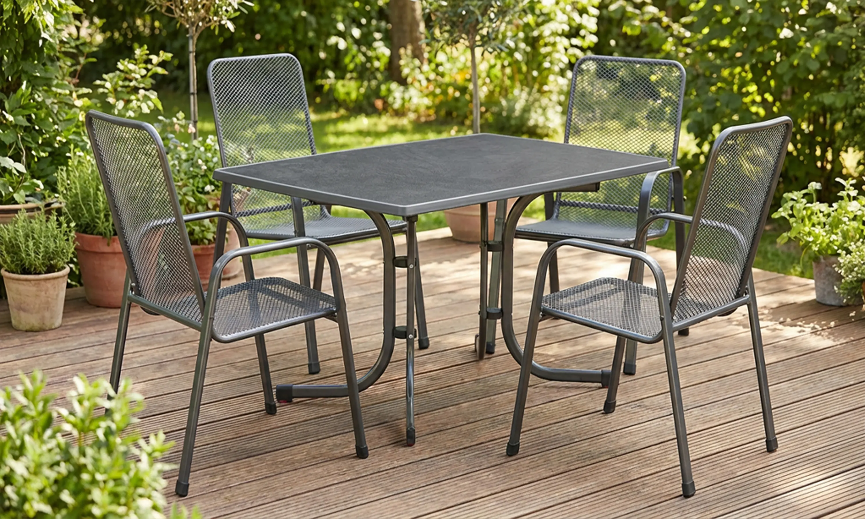 MFG Garten-Essgruppe Boulevard 4 Personen Metall anthrazit 