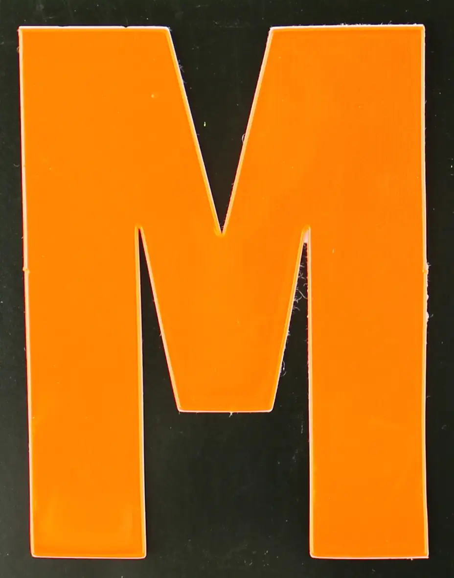 Conacord Reflektierender Klebebuchstabe "M" orange 80 mm